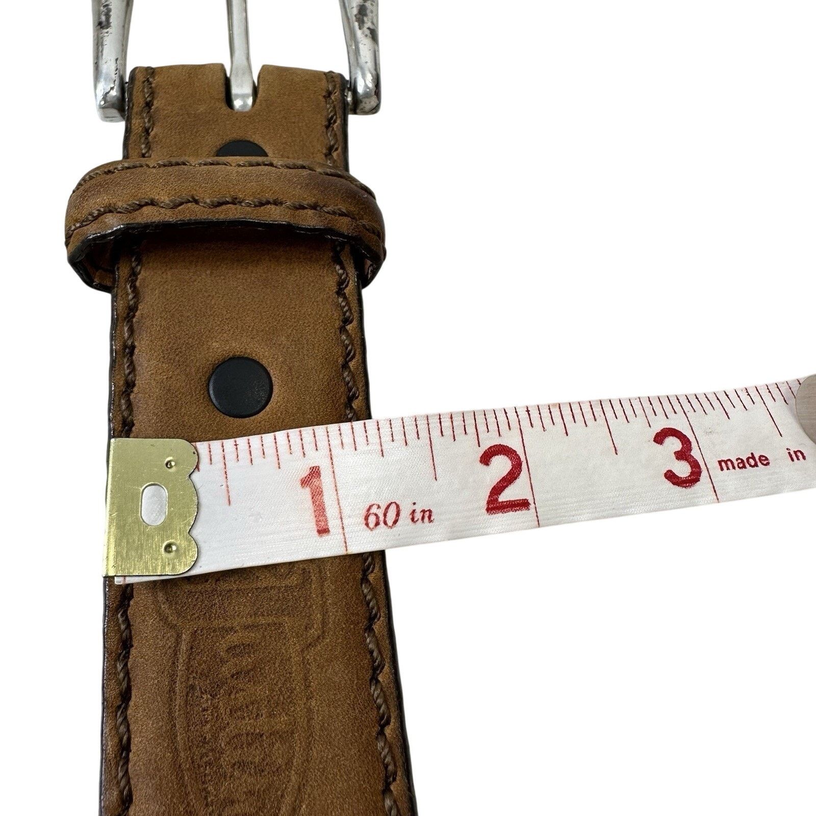 Justin Boots Justin Men's Brown Suede Leather Work Belt 247BD Waist 32 Size 32 - 4 Thumbnail