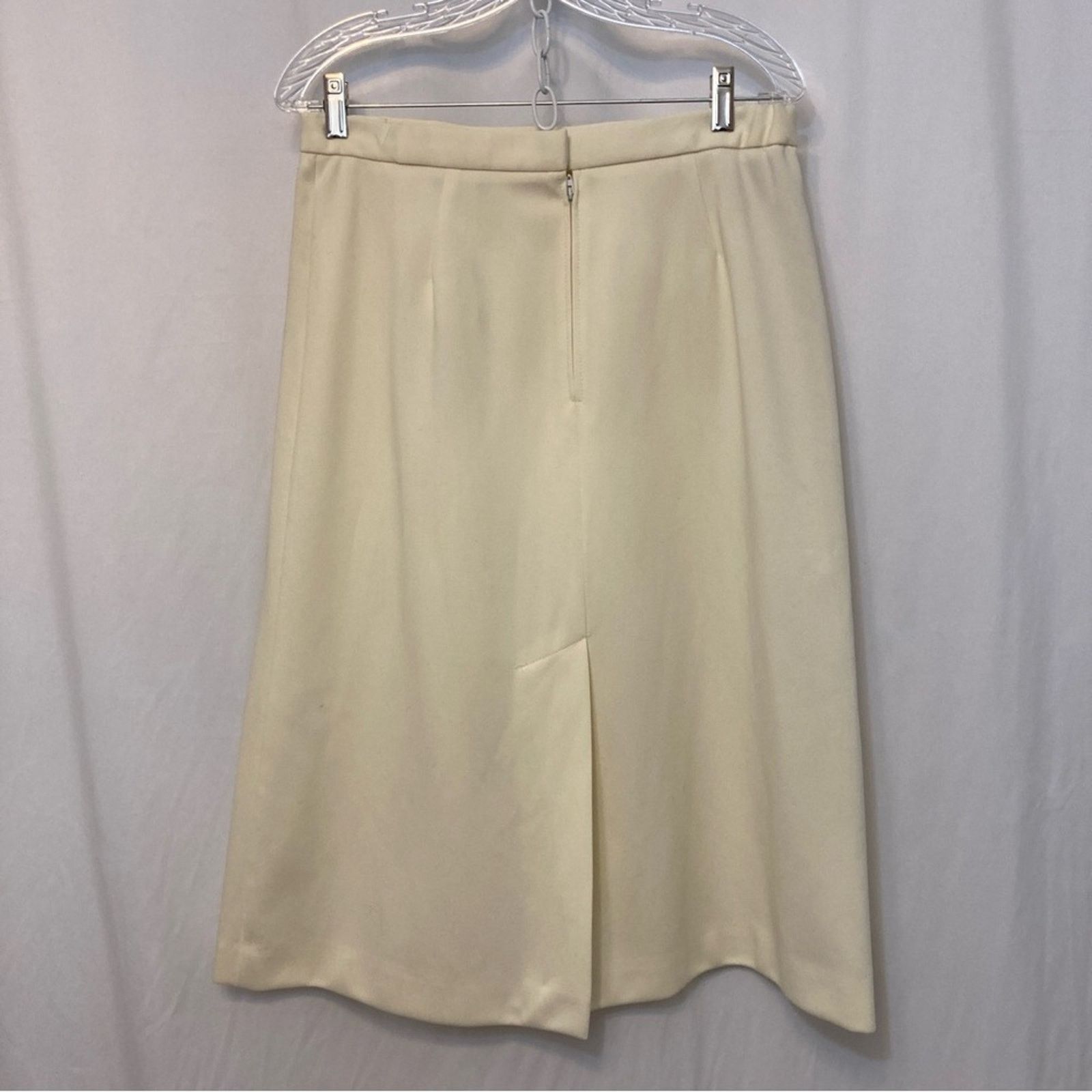 Other NWT Vintage Country Suburbans Ivory A-Line Back Slit Skirt Size 36" / US 14 / IT 50 - 2 Thumbnail