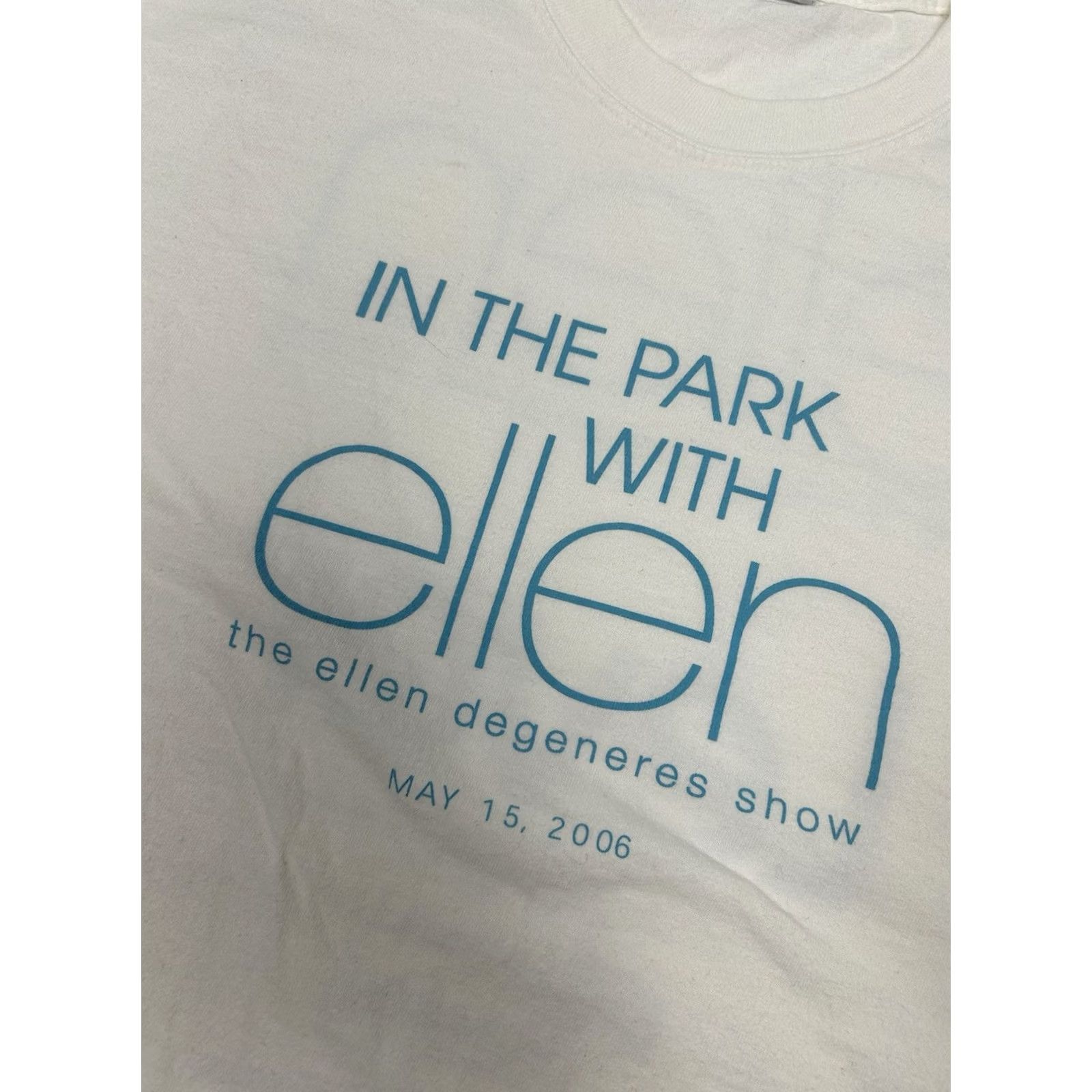 Hanes VINTAGE The Ellen Defenders Show In The Park With Ellen 2006 Promo TV Show Tee XL White Mens Size US XL / EU 56 / 4 - 4 Thumbnail