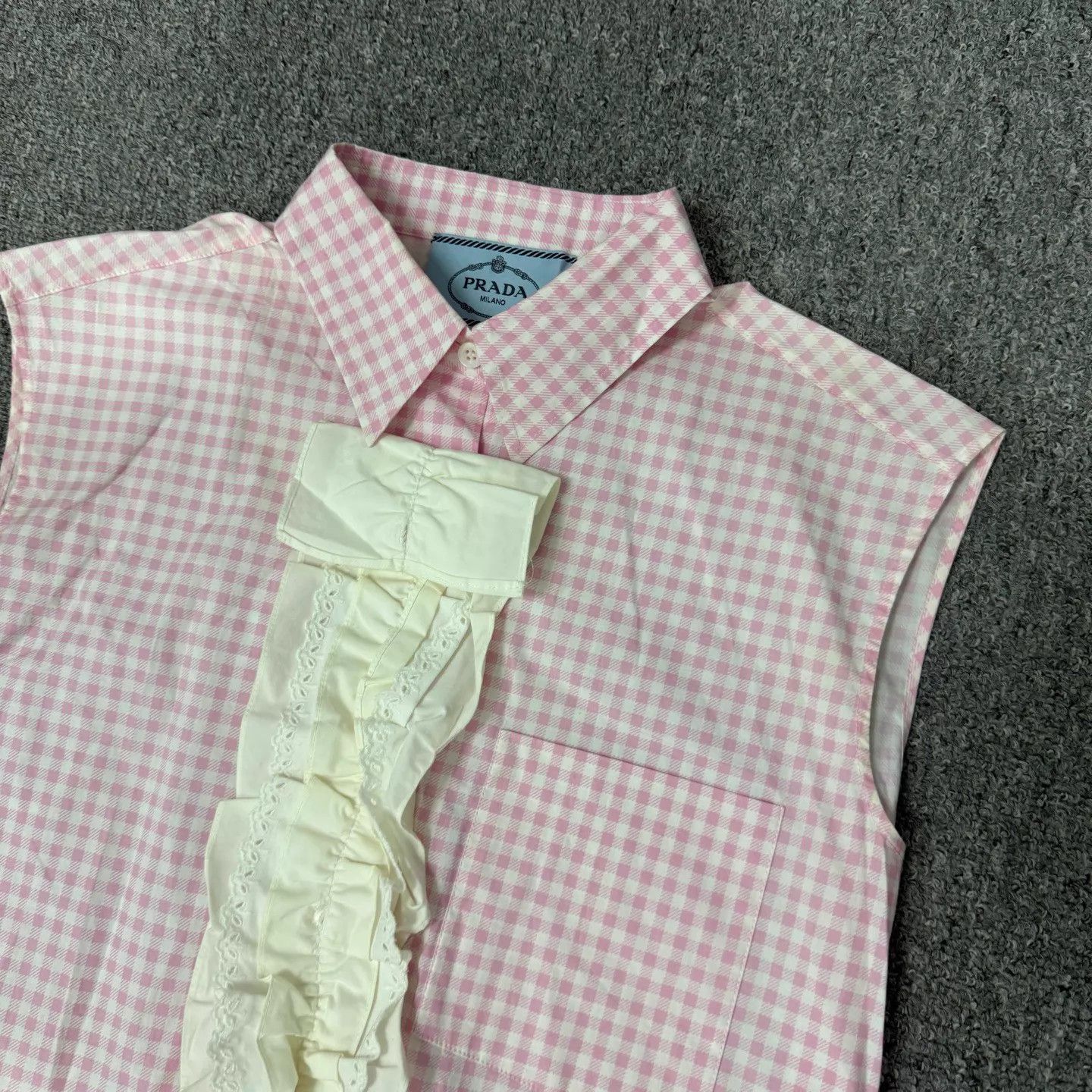 Prada Prada Pink Checkered Sleeveless Dress 42 99 New Size M / US 6-8 / IT 42-44 - 3 Thumbnail