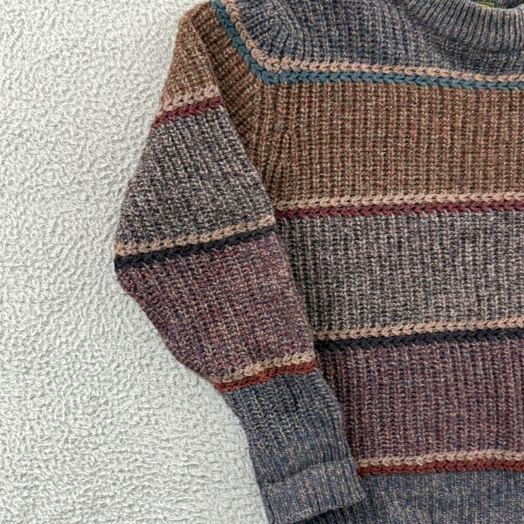 Vintage VINTAGE Boston Traders Sweater Men L Striped Wool Knit 90s 80s Heavyweight Pullover Sweatshirt Grandfather Outdoor Size US L / EU 52-54 / 3 - 4 Thumbnail