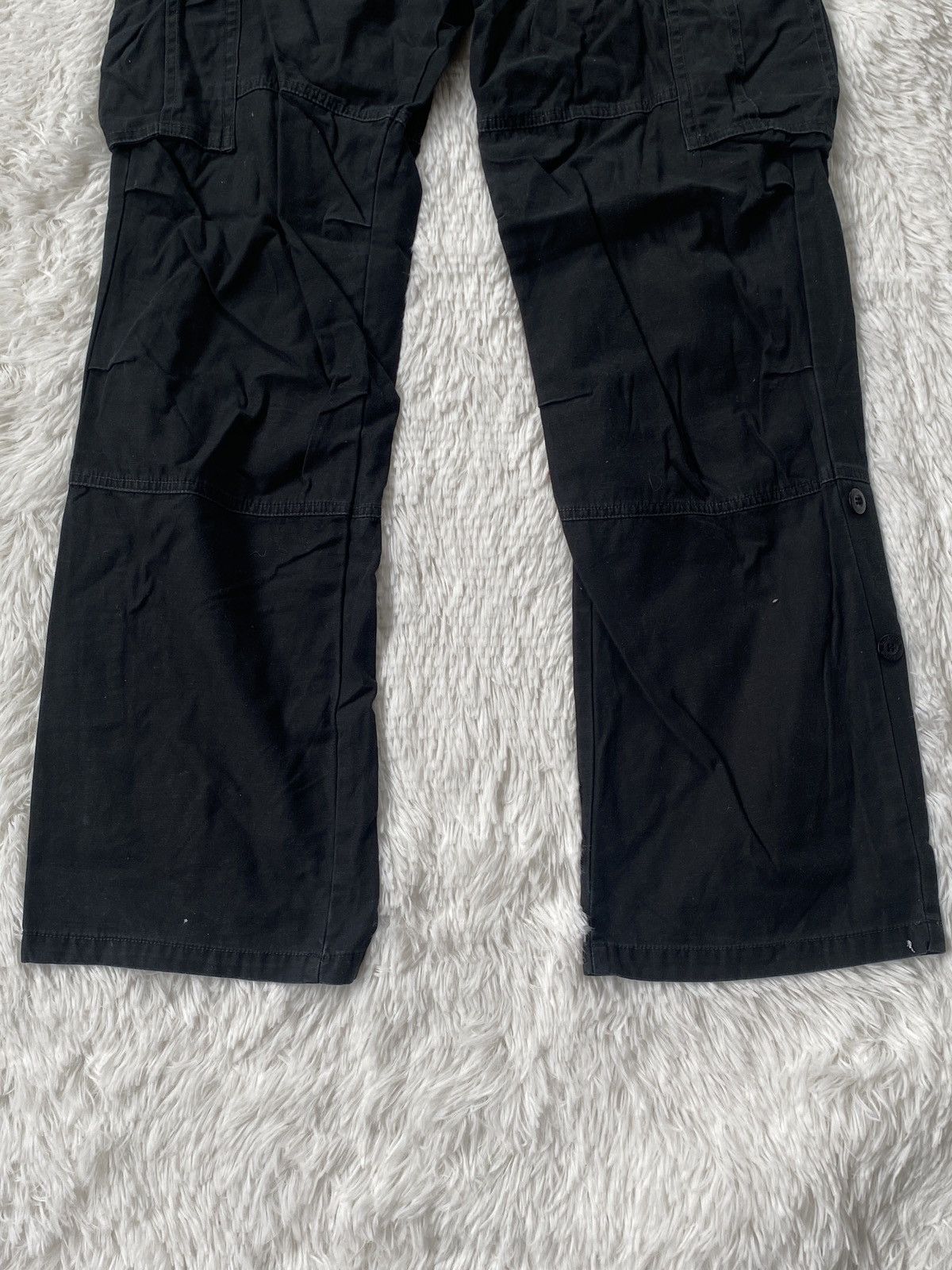 Japanese Brand × Seditionaries 🔥RARE🔥Dominated Handcrafted Double waist Black Cargo Pant Size US 31 - 6 Thumbnail