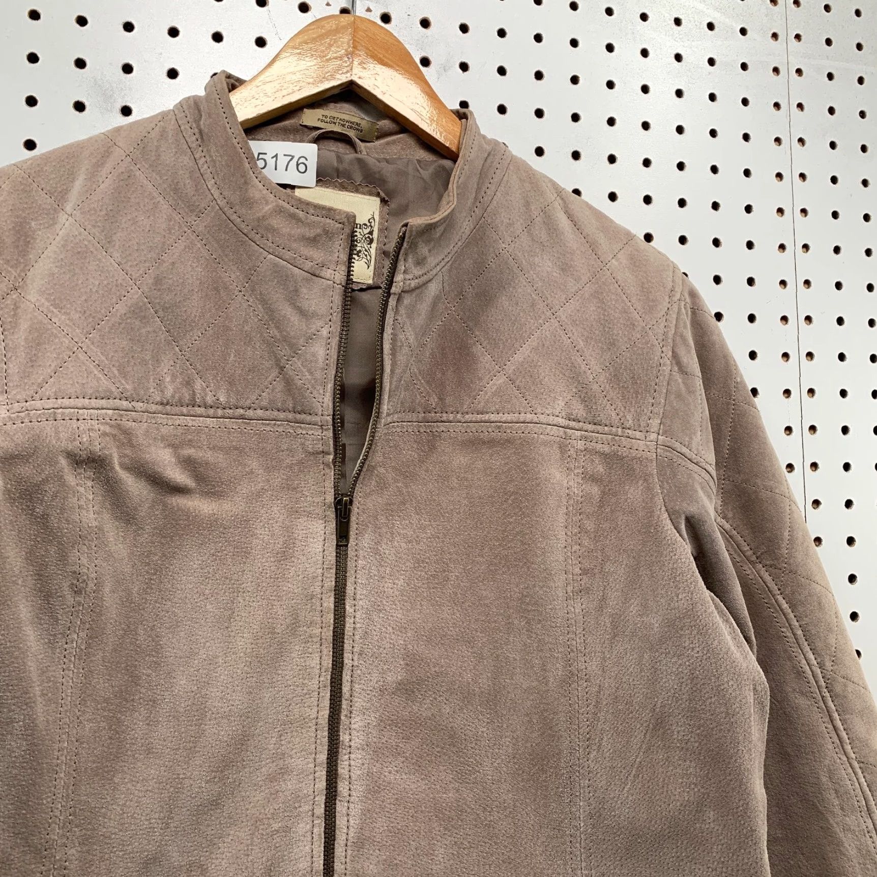 Vintage VINTAGE Ruff Hewn Leather Jacket Womens XL Brown Suede Well Worn Y2K Timeless Size XL / US 12-14 / IT 48-50 - 6 Thumbnail