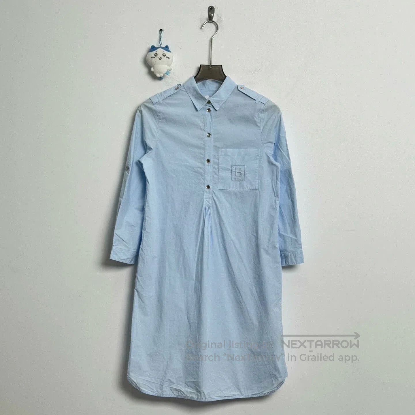 Burberry Burberry Blue Embroidered Logo Dress UK6. Size XS / US 0-2 / IT 36-38 - 1 Thumbnail