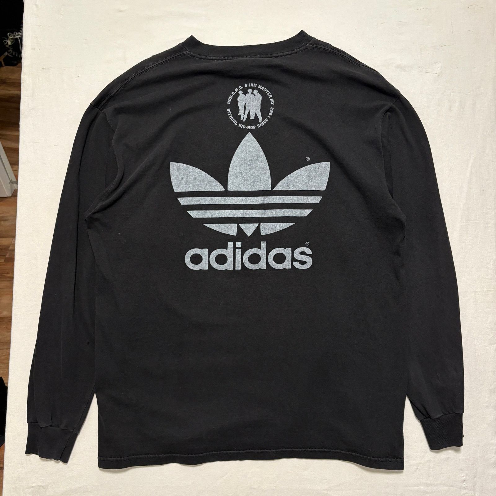 Adidas VTG 90s Adidas Run DMC Crown Royal Long Sleeve T-Shirt Black Size US XL / EU 56 / 4 - 3 Thumbnail