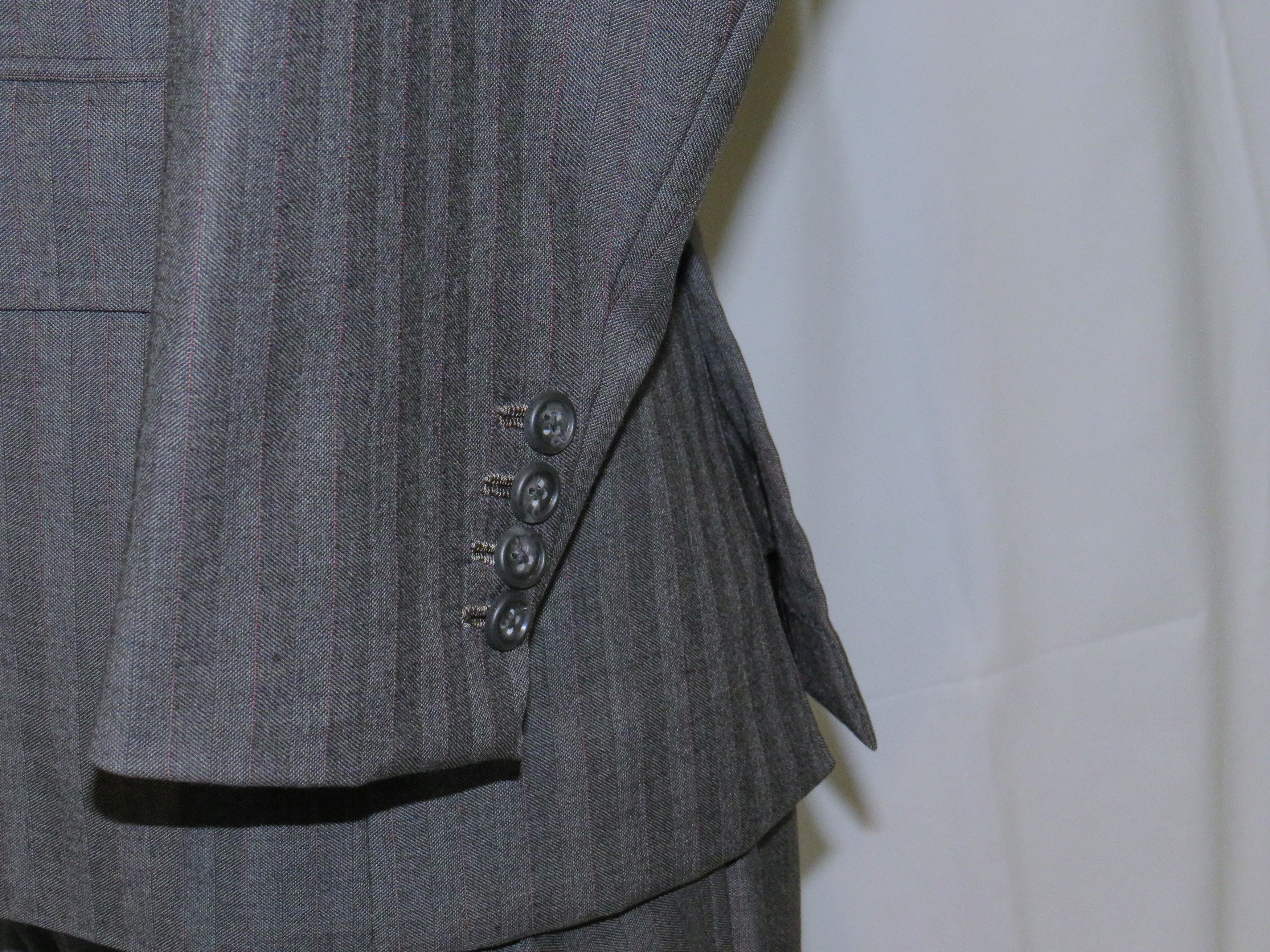 Other Sam Leung New York Gray Stripe Three Roll Two Suit 38S Size 38S - 10 Thumbnail