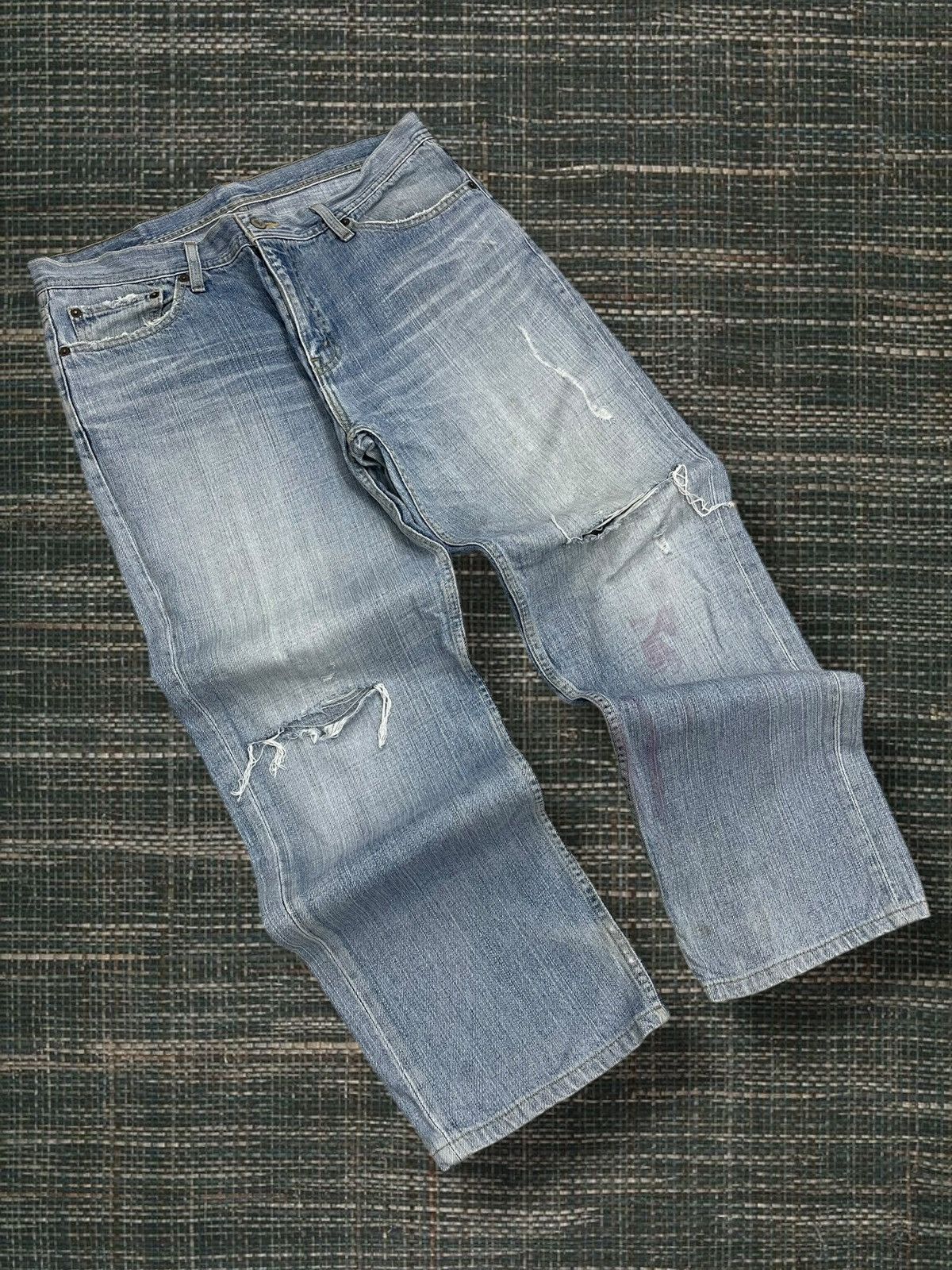 Levi's Vintage Clothing Vintage 90s Og Designer Levis 533 Original Distressed Denim Size US 35 - 2 Thumbnail