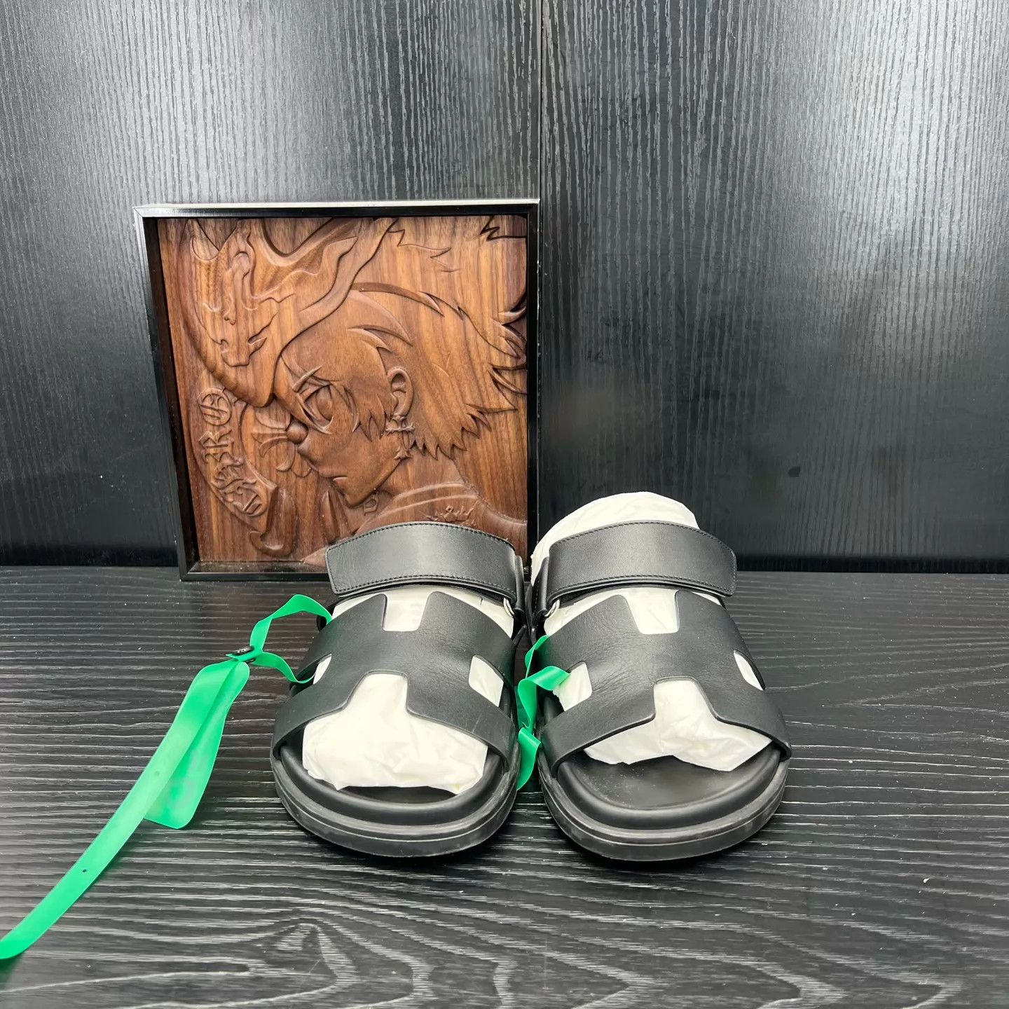 Hermes Hermès chypre black slides 37 new box Size US 6.5 / IT 36.5 - 3 Thumbnail