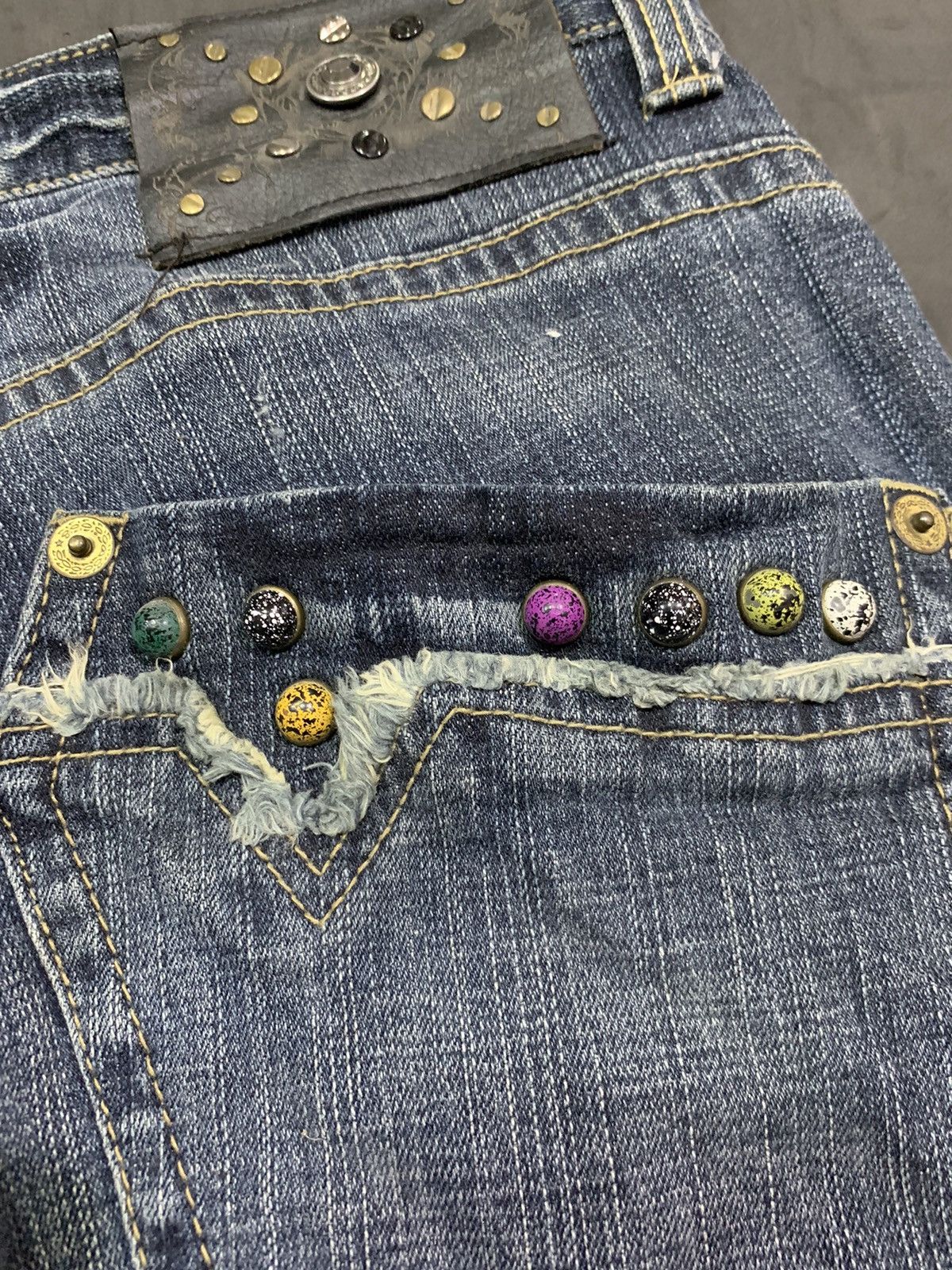 If Six Was Nine 🖤BLACKDAY🖤stone flared jeans ifsixwasnine lgb styled Size US 32 / EU 48 - 9 Thumbnail