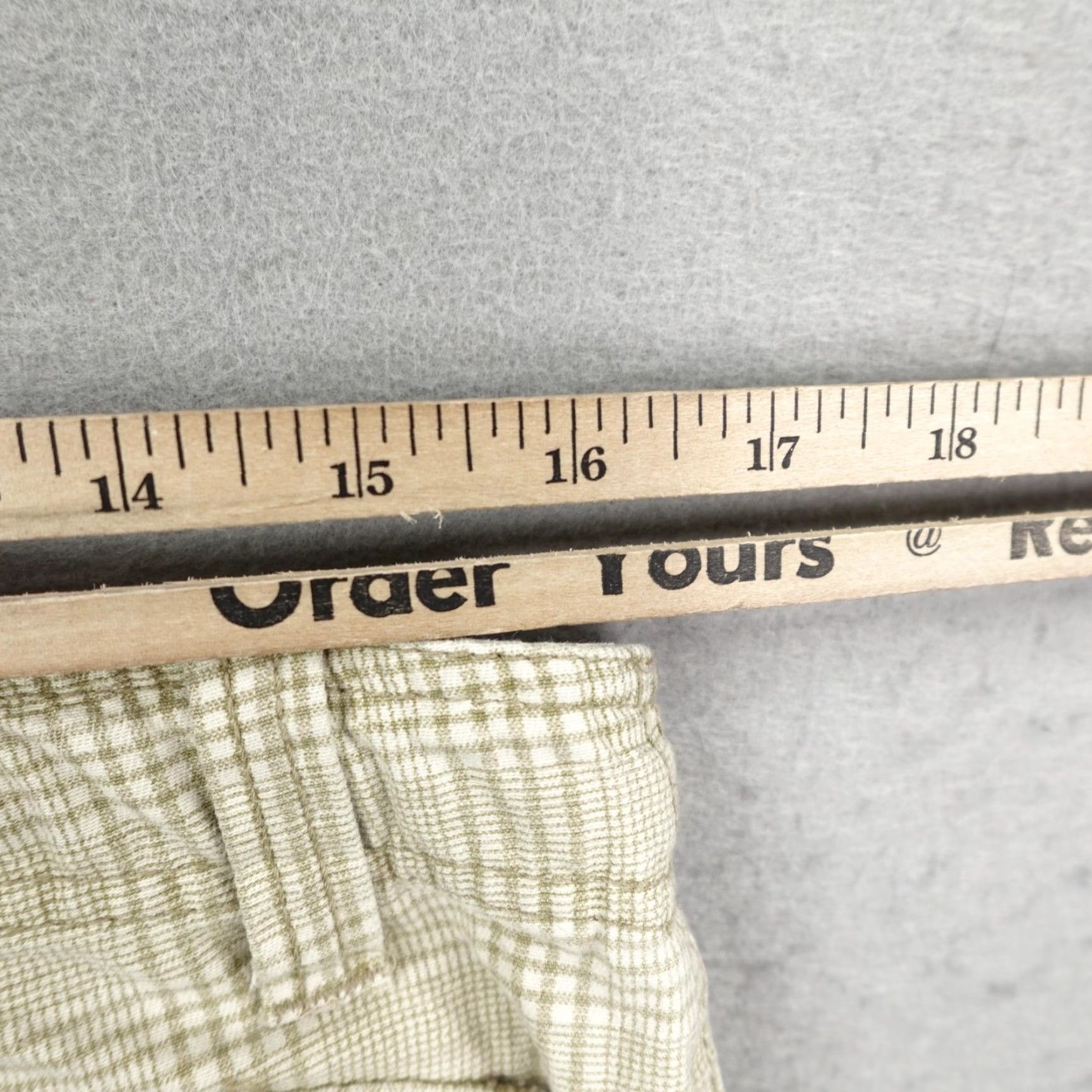 Abercrombie & Fitch VINTAGE Abercrombie & Fitch Cargo Shorts 34 Beige Plaid Drawstring Outdoor Mens Y2K Size US 34 / EU 50 - 6 Thumbnail