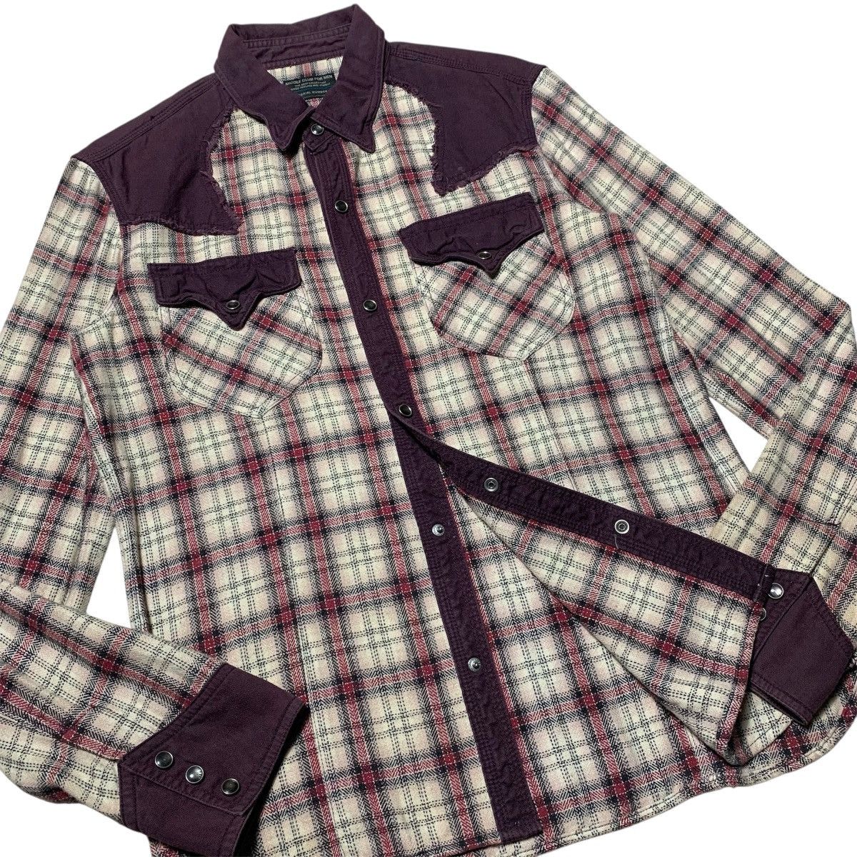 Japanese Brand Western Style Vtg Nicole Club For Men Plaid Flannel Shirt Size US M / EU 48-50 / 2 - 4 Thumbnail