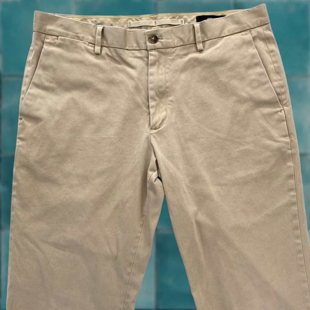 Banana Republic Banana Republic Pants Mens 35x30 Slim Chino Khaki RMC Stretch Twill Flat Front Pockets Jeans Size US 35 - 1 Thumbnail