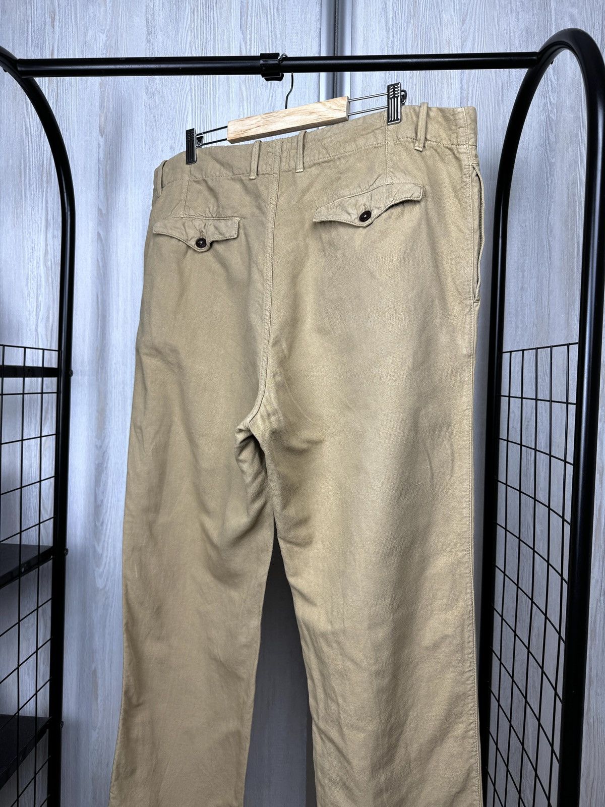 Tellason TELLASON ARMY CHINO COTTON LINEN SLUB DESERT SAND Pants Size US 38 / EU 54 - 7 Thumbnail
