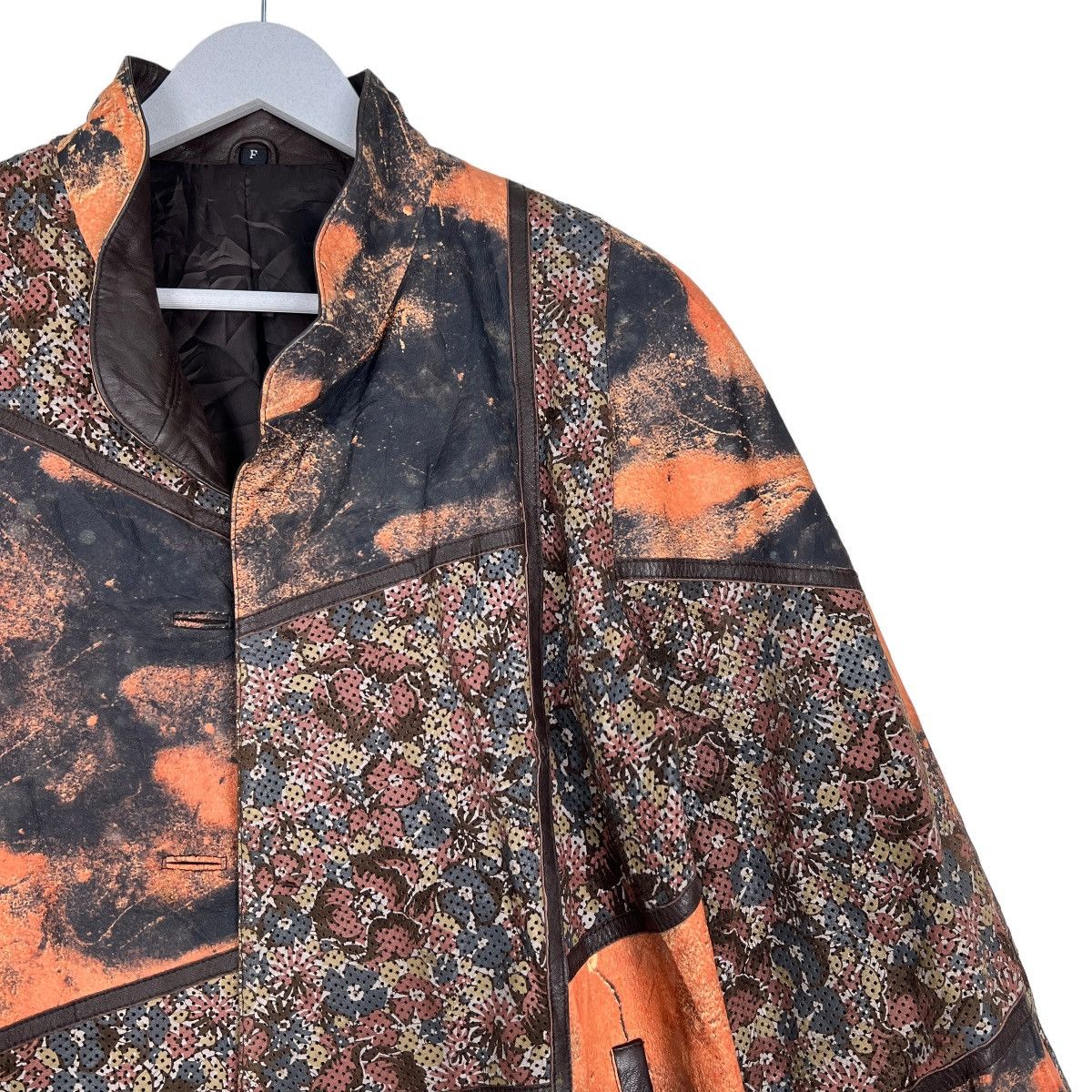 Japanese Brand 🔥 RARE VINTAGE PATCHWORK LEATHER JACKET NICE DESIGN Size US M / EU 48-50 / 2 - 6 Thumbnail