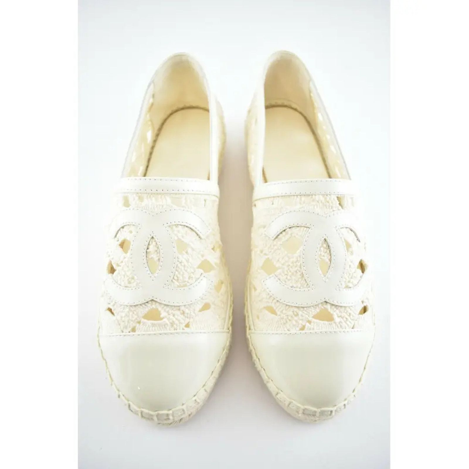 Chanel 20S Patent Leather CC Logo Espadrille Slip On Ballet Flat 36 Size US 6 / IT 36 - 3 Thumbnail