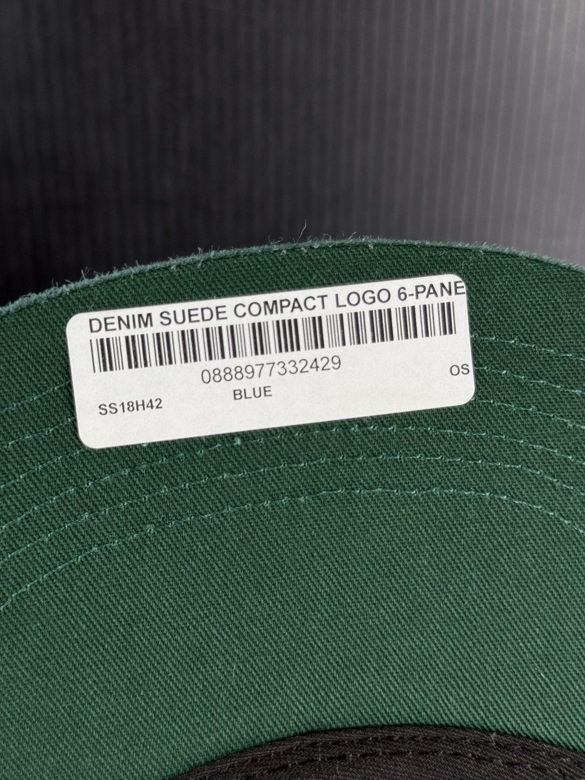 Supreme SUPREME SS18 DENIM SUEDE COMPACT LOGO 6 PANEL HAT BRAND NEW Size ONE SIZE - 9 Thumbnail