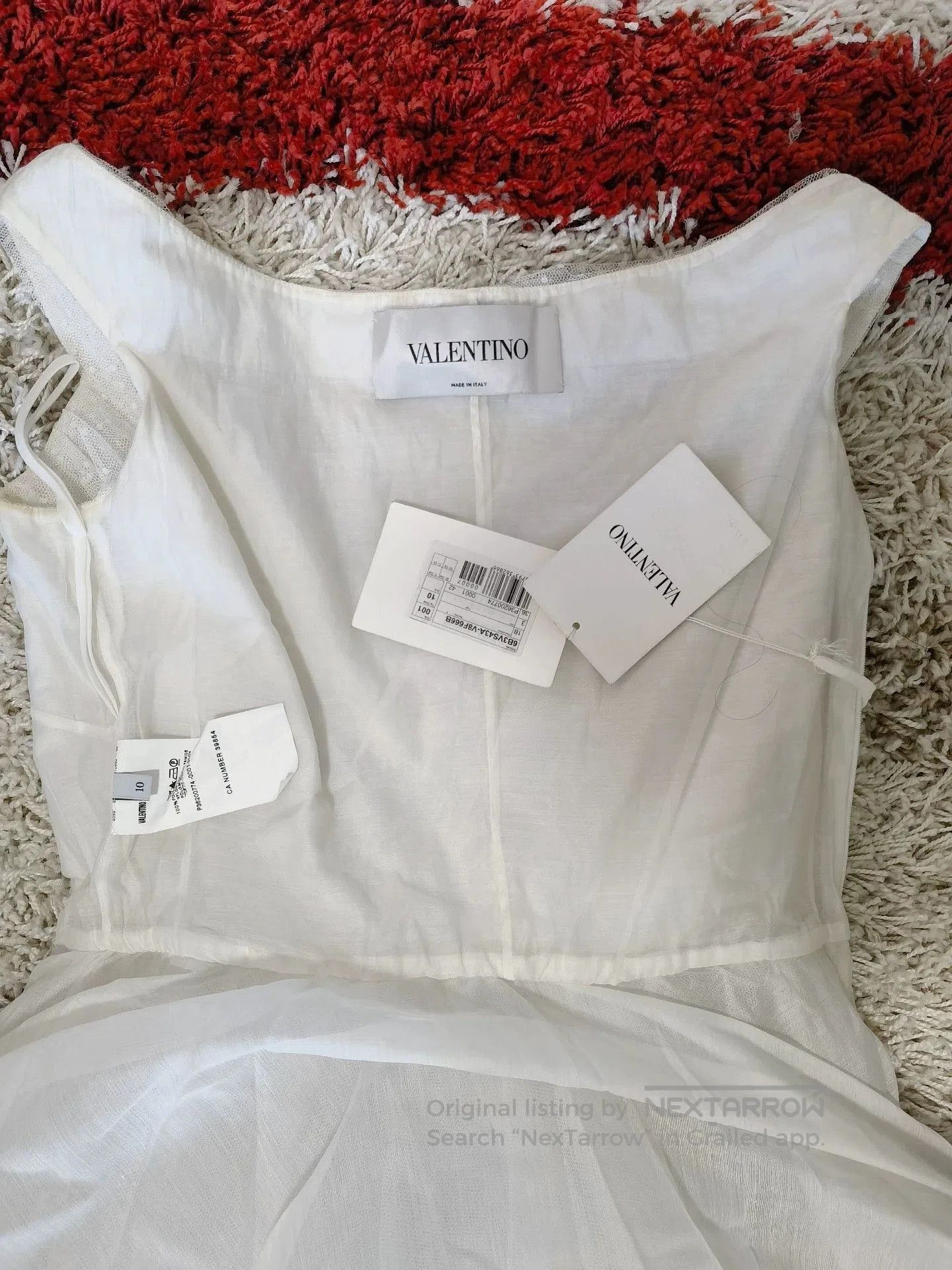 Valentino VALENTINO White Mini Wedding Dress. Size ONE SIZE - 6 Thumbnail