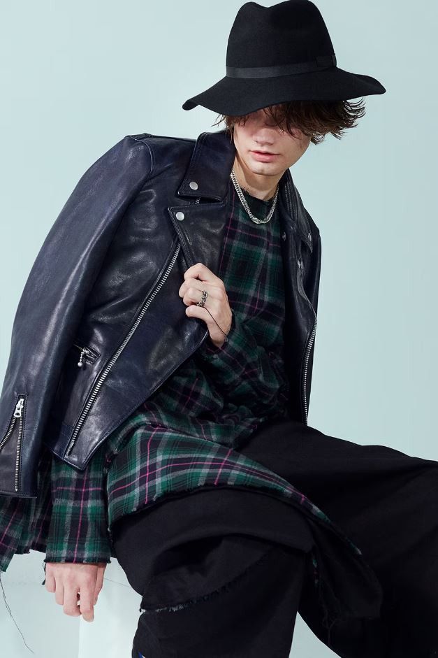 image of Yohji Yamamoto S'yte 20Aw Sheep Leather Biker Jacket in Black, Men's (Size Medium)