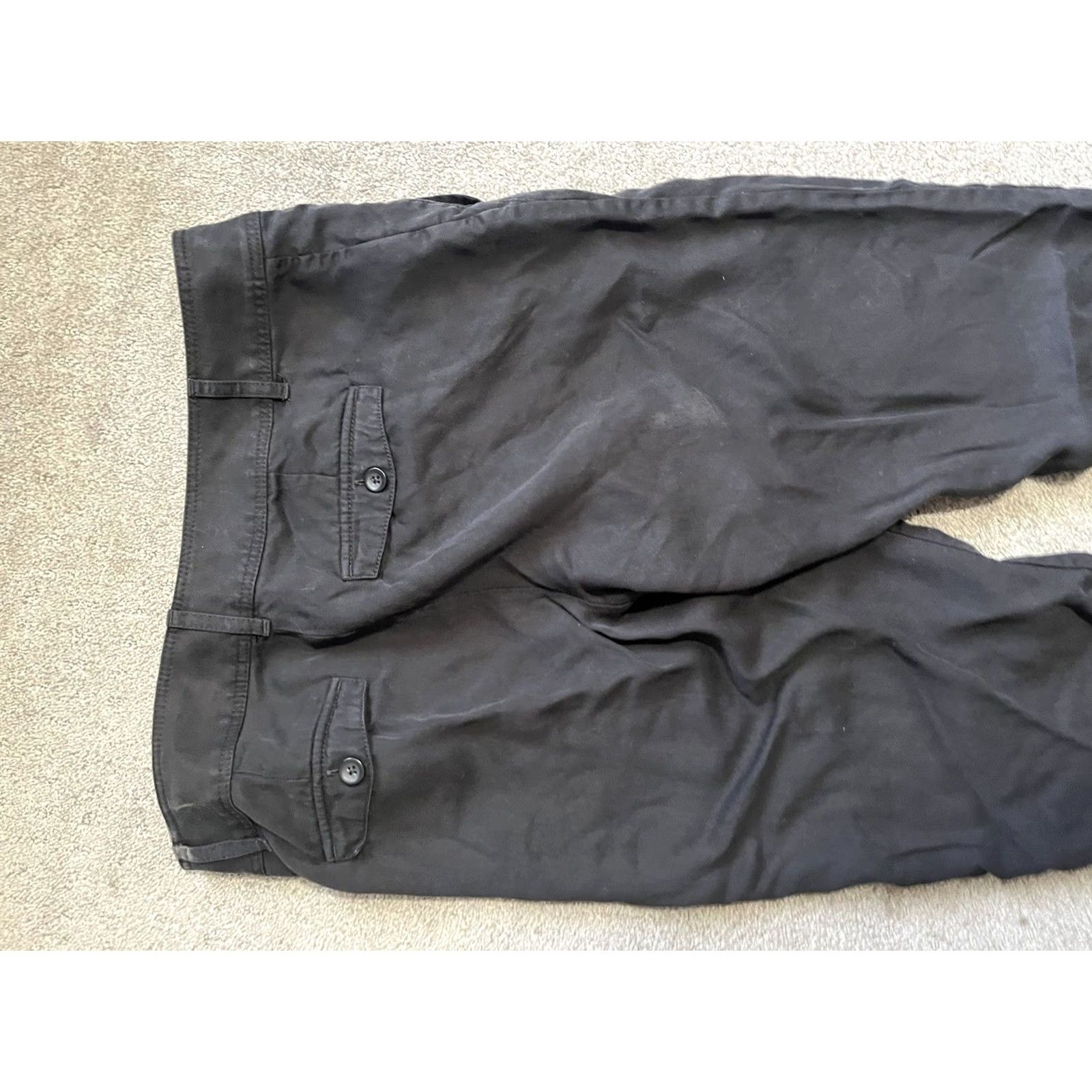 Loft VINTAGE Loft Emory Taper Pants 10P Black Lyocell Elastic Ankle Womens 10P Black Lyocell Elastic Waist Tapered Pant Size 32" / US 10 / IT 46 - 4 Thumbnail