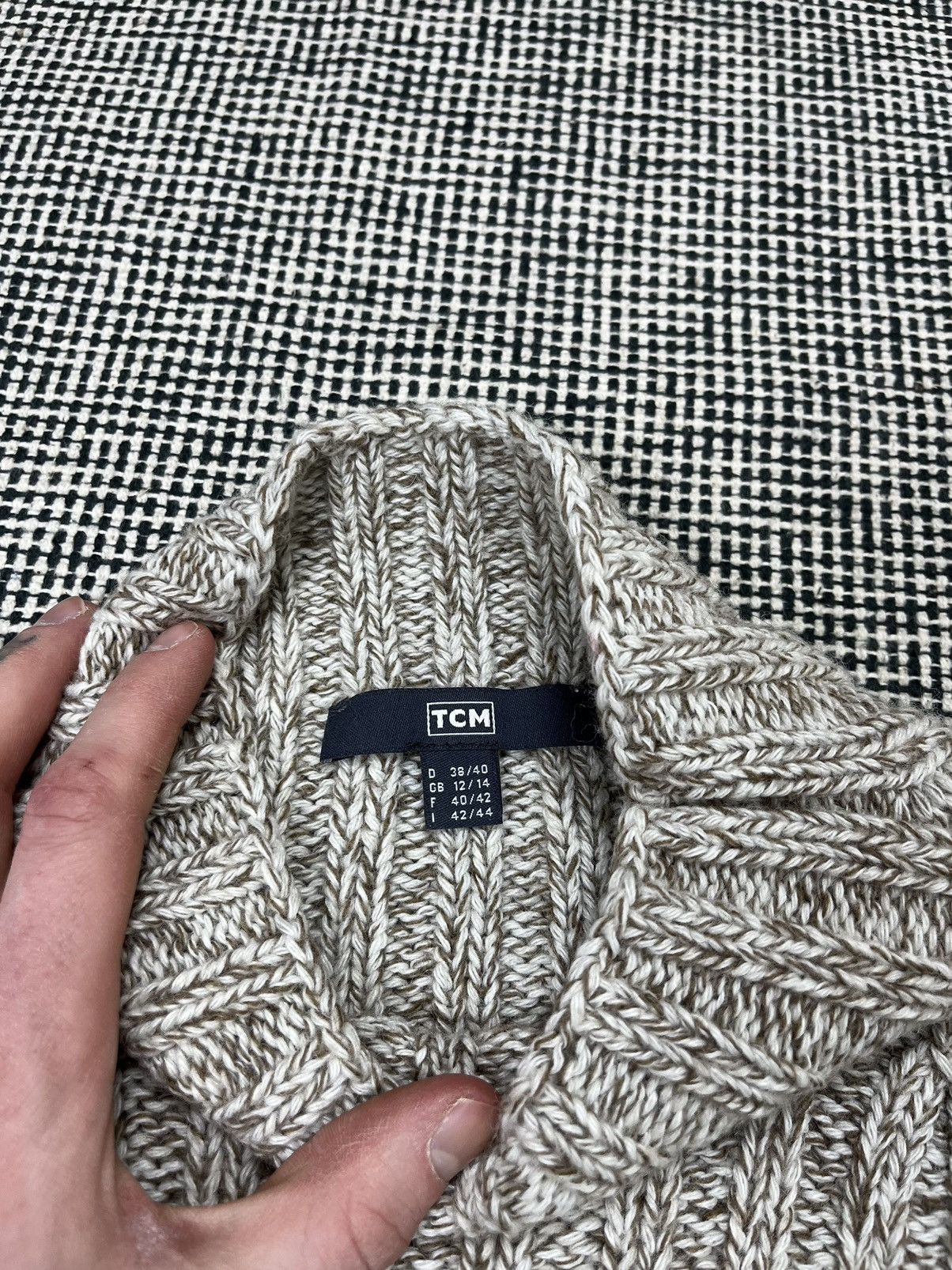 Vintage Ribbed mock neck merino wool thick sweater Norway style Size L / US 10 / IT 46 - 3 Thumbnail