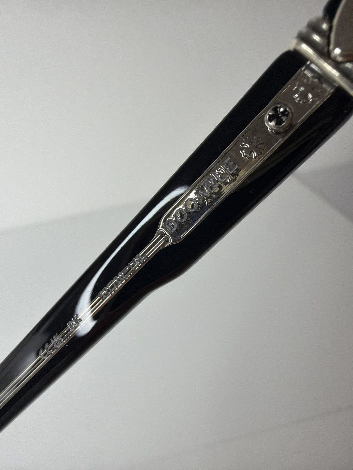 Chrome Hearts Chrome Hearts Dooable Black Silver 52-20-148 New Size ONE SIZE - 9 Thumbnail