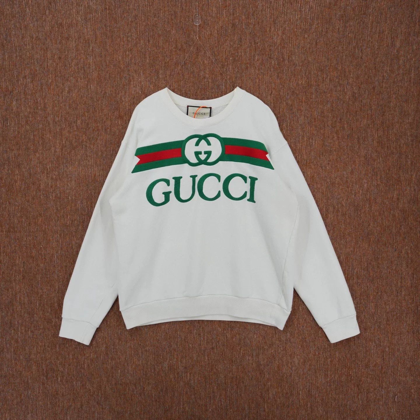 Gucci Gucci Embroidered Red Green Web Letter Sweatshirt Size US S / EU 44-46 / 1 - 1 Thumbnail