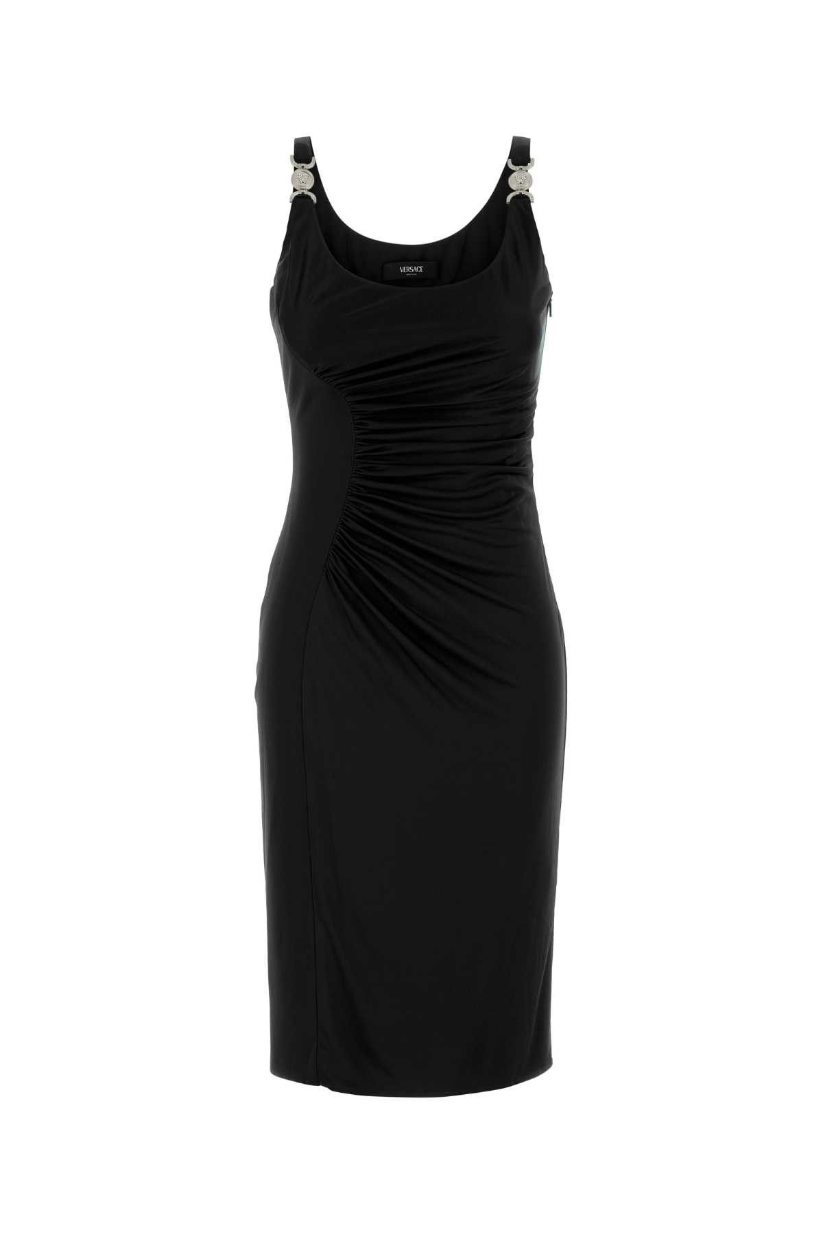 Versace Black Stretch Crepe Dress Size XS / US 0-2 / IT 36-38 - 1 Thumbnail