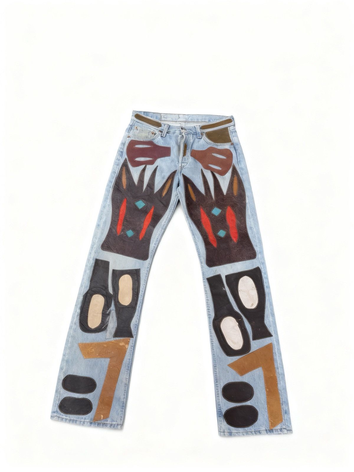 Levi's Vintage Clothing Vintage Levi's Japan 501 Handmade Leather Patch Denim Size US 34 / EU 50 - 1 Thumbnail