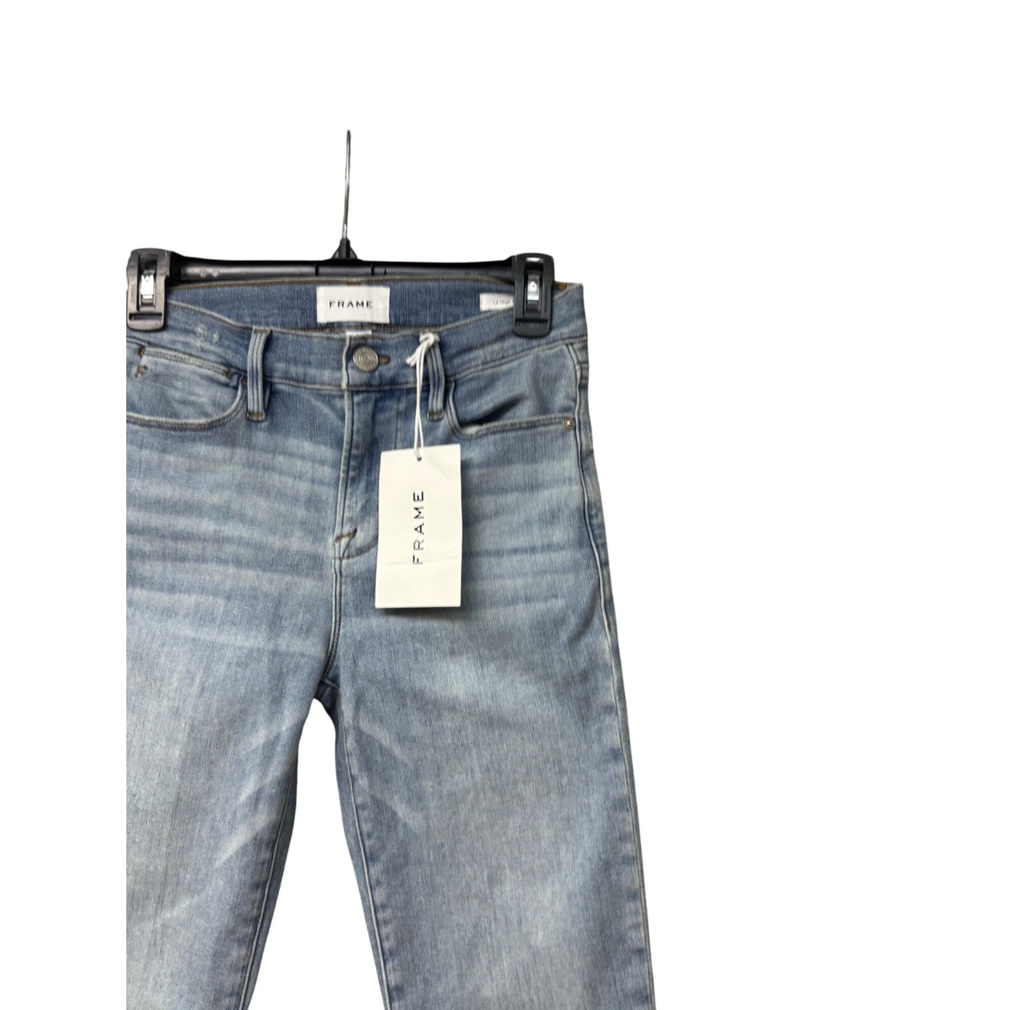 Frame Frame Le High Raw Hem Straight Leg Jeans in Alemany, Sz. 26 Size 26" / US 2 / IT 38 - 11 Thumbnail