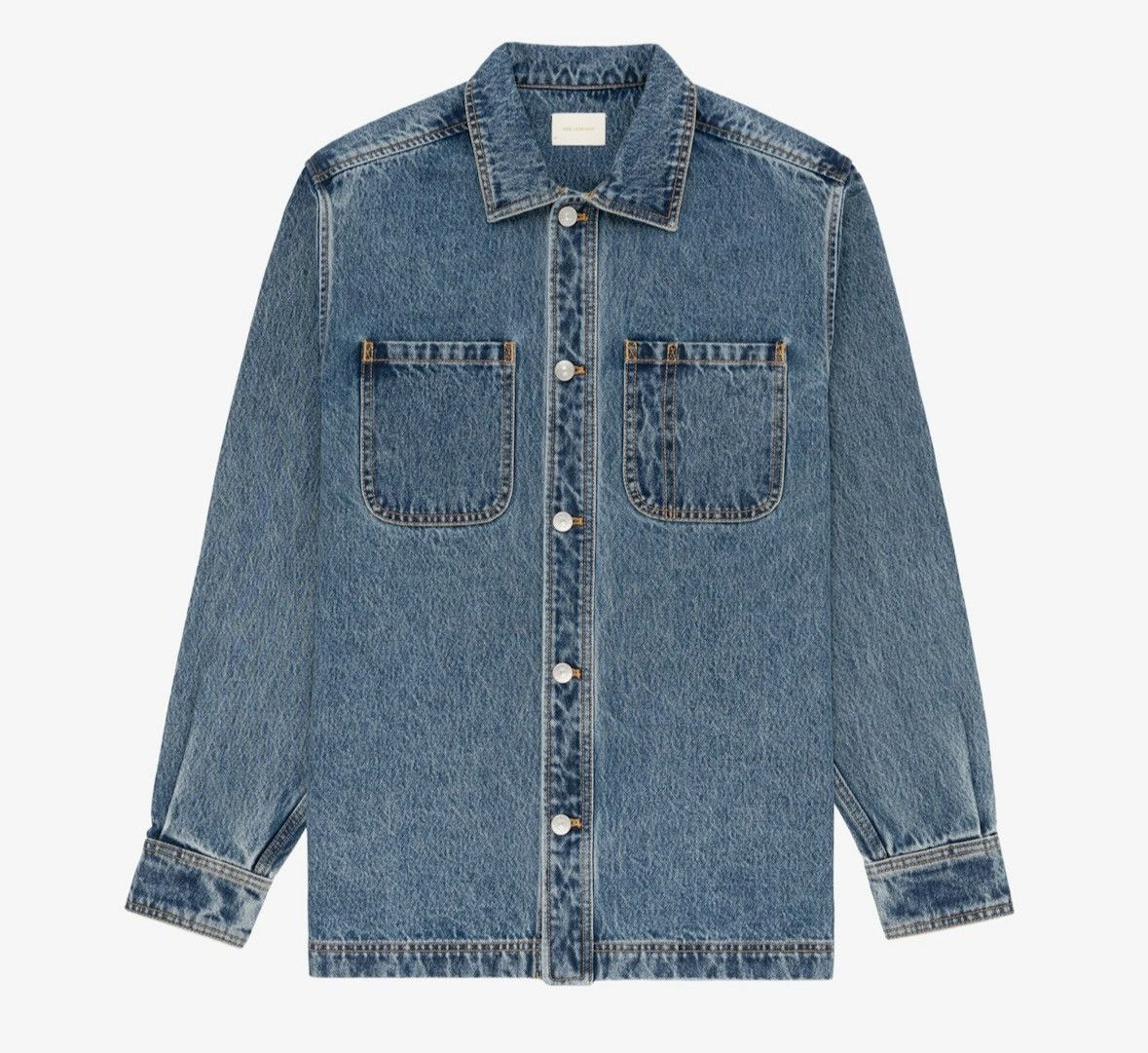 image of Aime Leon Dore Ald Denim Overshirt in Medium Wash, Men's (Size XS)