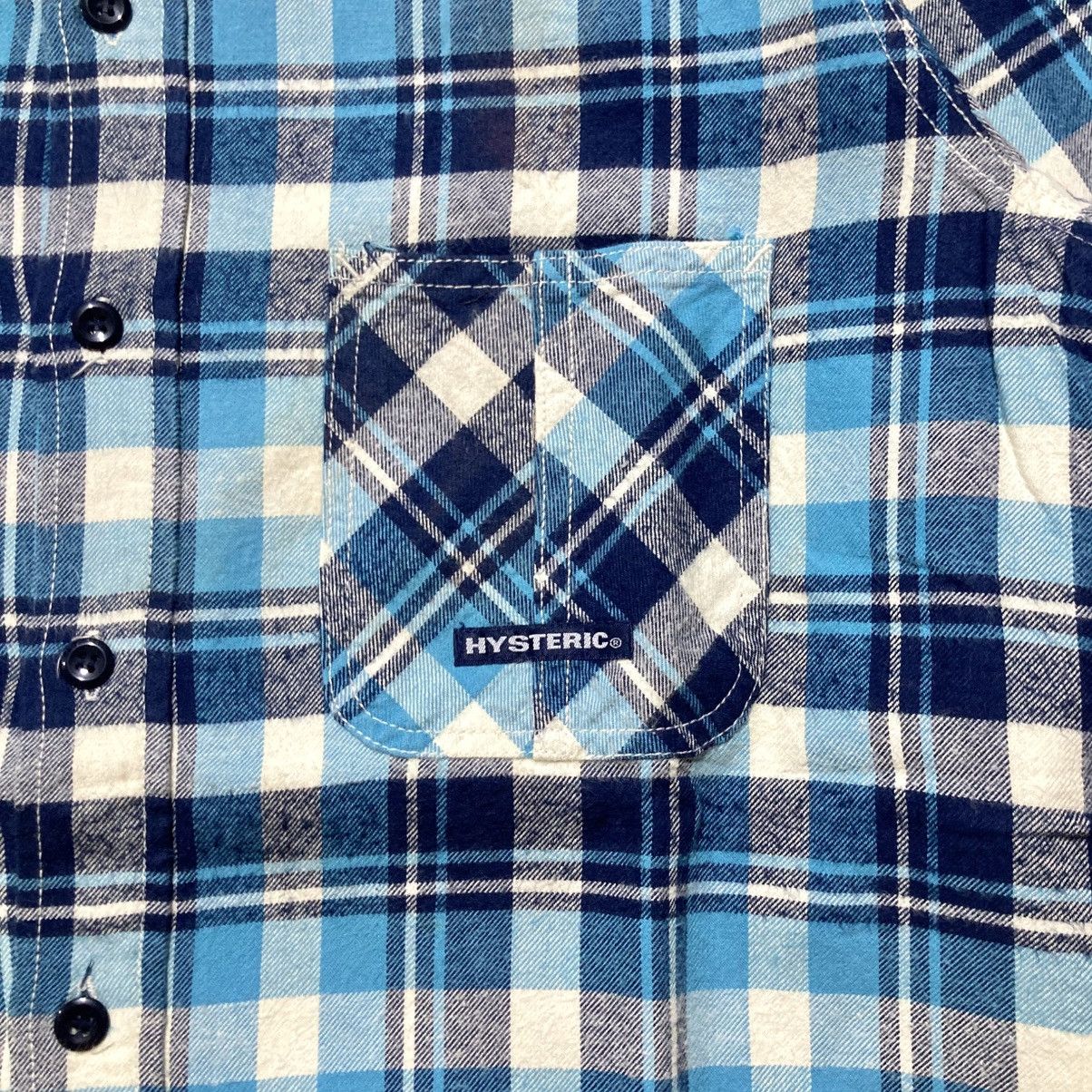 Hysteric Glamour Vintage Hysteric Glamour Veterano Flanel Plaid Shirt Blue Size US L / EU 52-54 / 3 - 7 Thumbnail