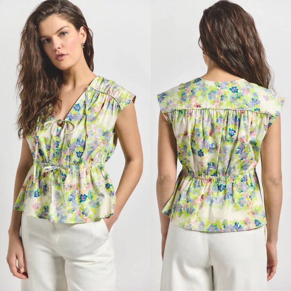 Derek Lam 10 Crosby NWT New $295 DEREK LAM 10 CROSBY Caroline Double Tie Top Eu Size L / US 10 / IT 46 - 1 Thumbnail