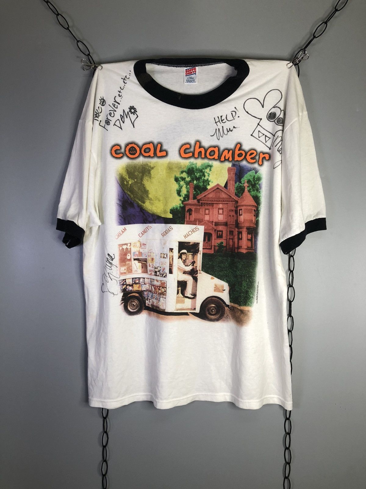 Band Tees × Vintage Rare! Vintage Coal Chamber with Signed Member Size US XL / EU 56 / 4 - 1 Thumbnail