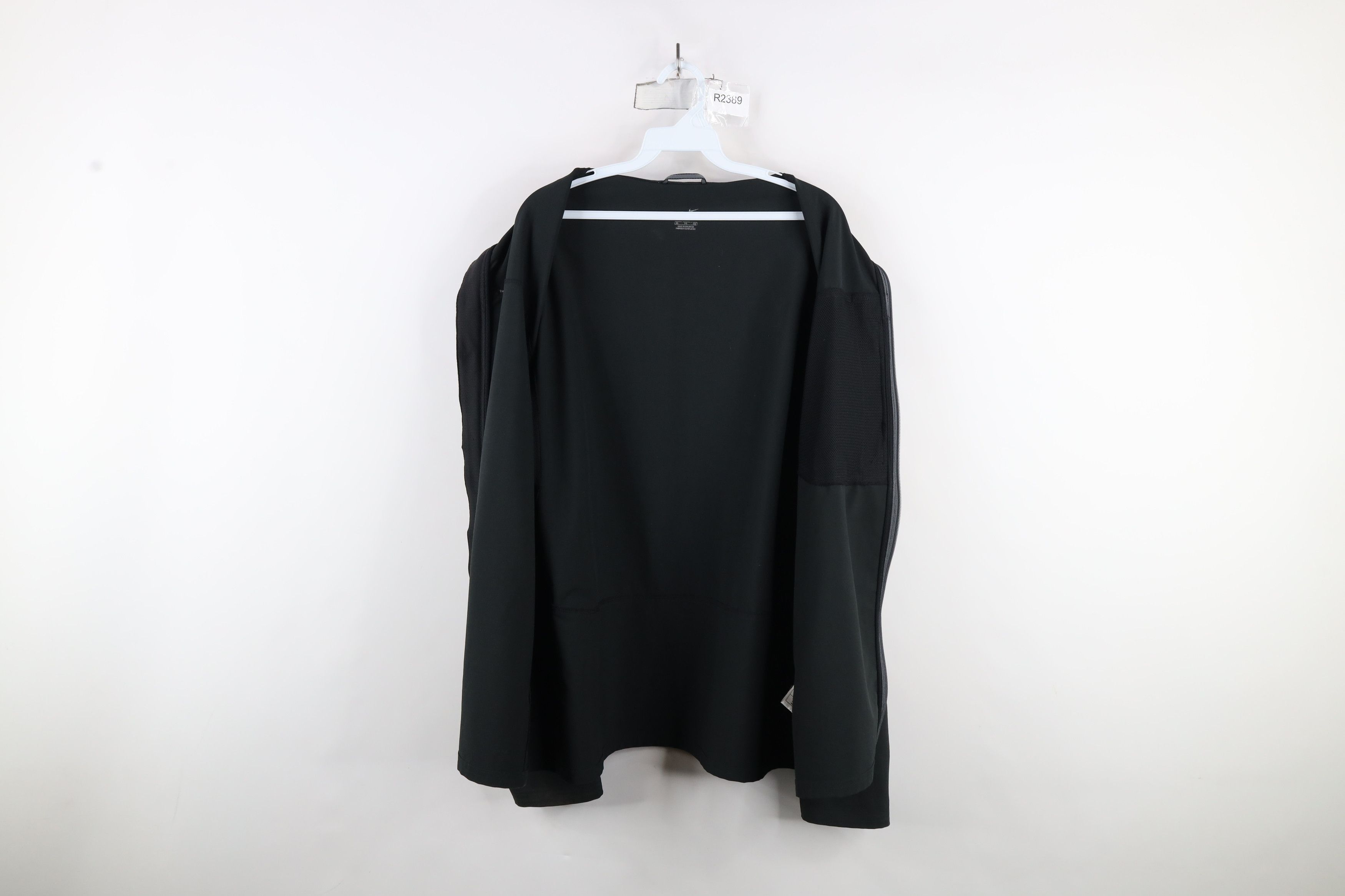 Nike × Vintage Vintage Nike Travis Scott Mini Swoosh Full Zip Jacket Black Size US XL / EU 56 / 4 - 11 Thumbnail