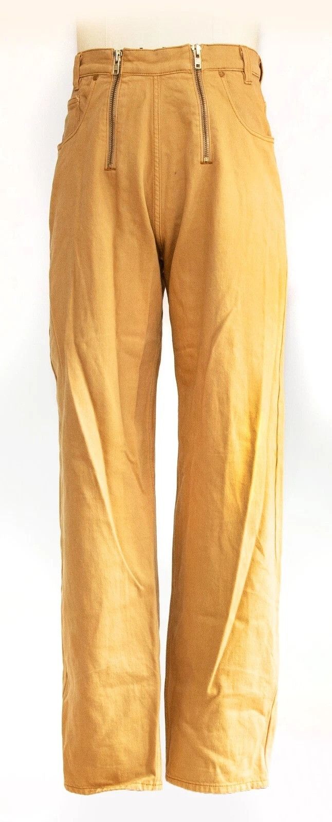 GmbH GMBH Exposed Zipper Jeans Survival Strategies Beige Size 26" / US 2 / IT 38 - 1 Thumbnail