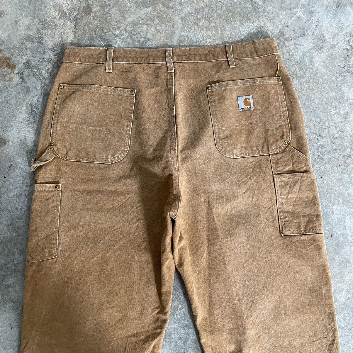 Carhartt Vintage Carhartt Double Knee Faded Tan Carpenter Pants Size US 39 - 20 Thumbnail