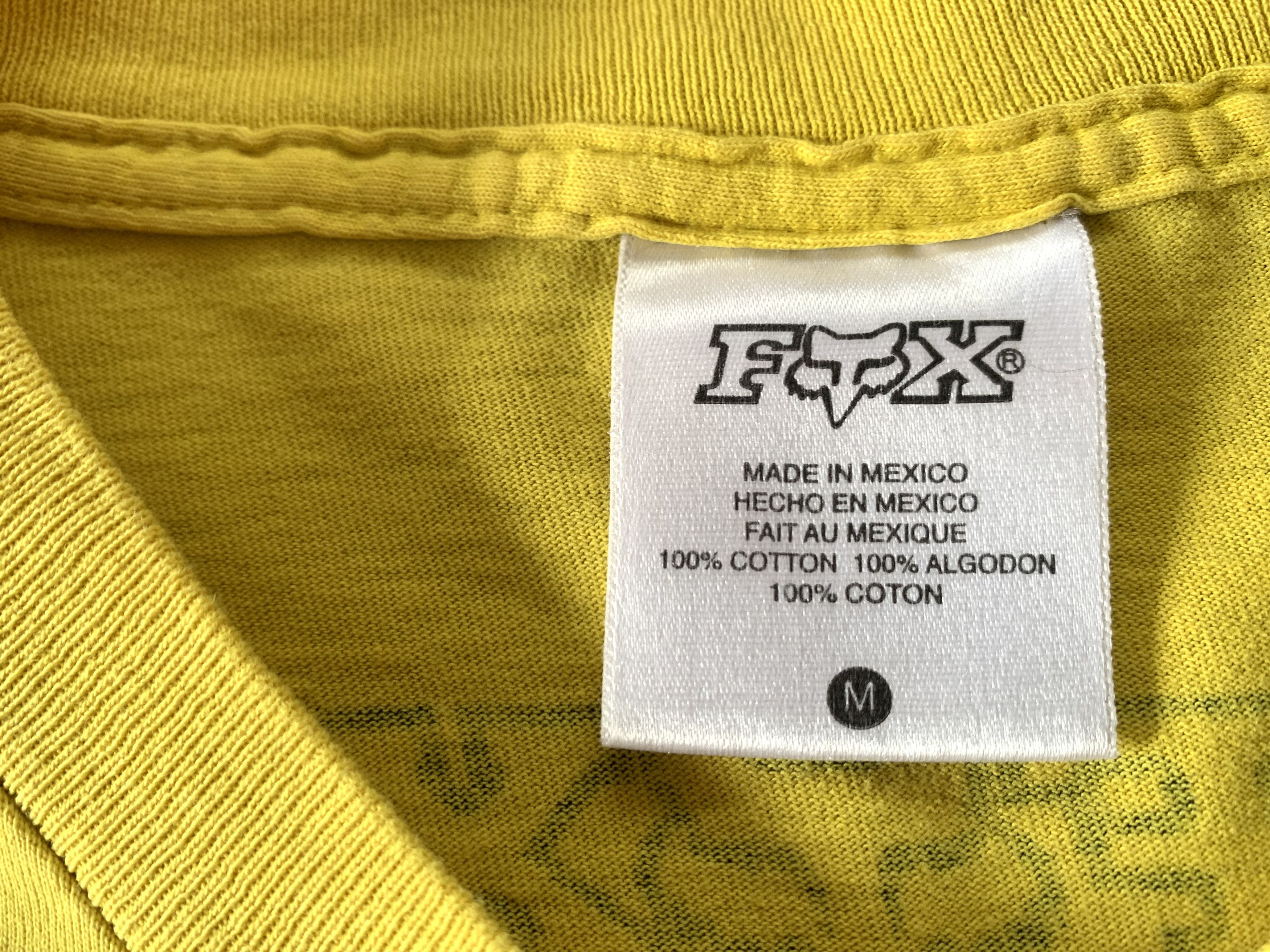 Fox Racing Vintage Fox Racing Yellow Cotton Print T Shirt Size US M / EU 48-50 / 2 - 8 Thumbnail