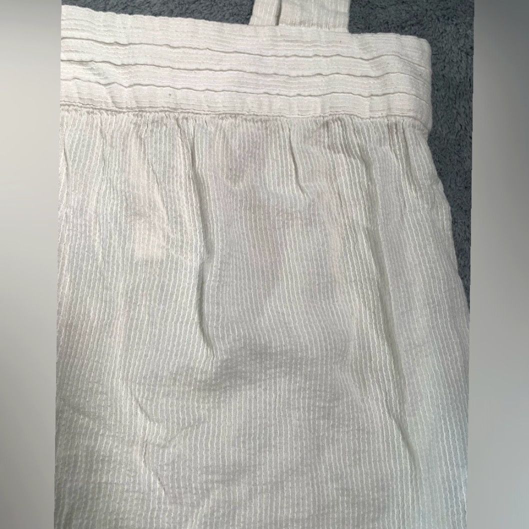 Faherty Faherty Tank Top Womens XS Organic Cotton Cream Textured Top Size XS / US 0-2 / IT 36-38 - 3 Thumbnail
