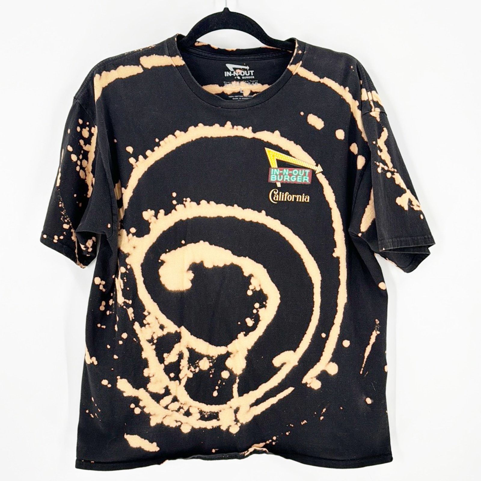 Other In n Out Burger California bleach dyed black T-shirt unisex Size L / US 10 / IT 46 - 1 Thumbnail