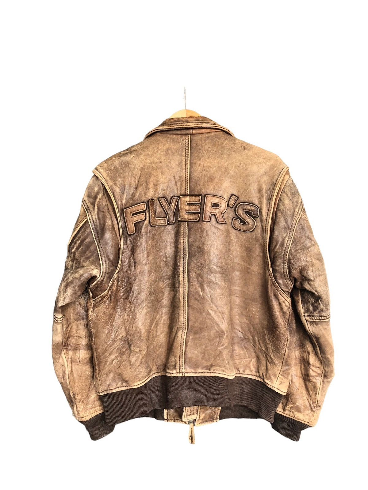 Vintage Vintage Us Air Force Distressed Flying Leather Jacket Size US M / EU 48-50 / 2 - 24 Thumbnail