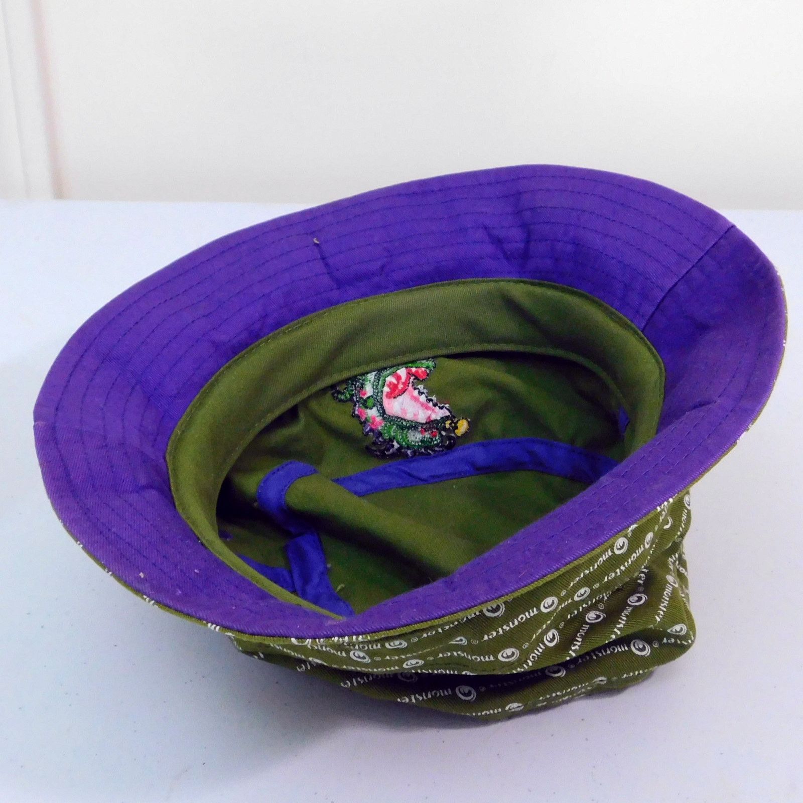 Other Monster dot com AOP Bucket Hat OSFA Green Embroidered Promo Size ONE SIZE - 8 Thumbnail