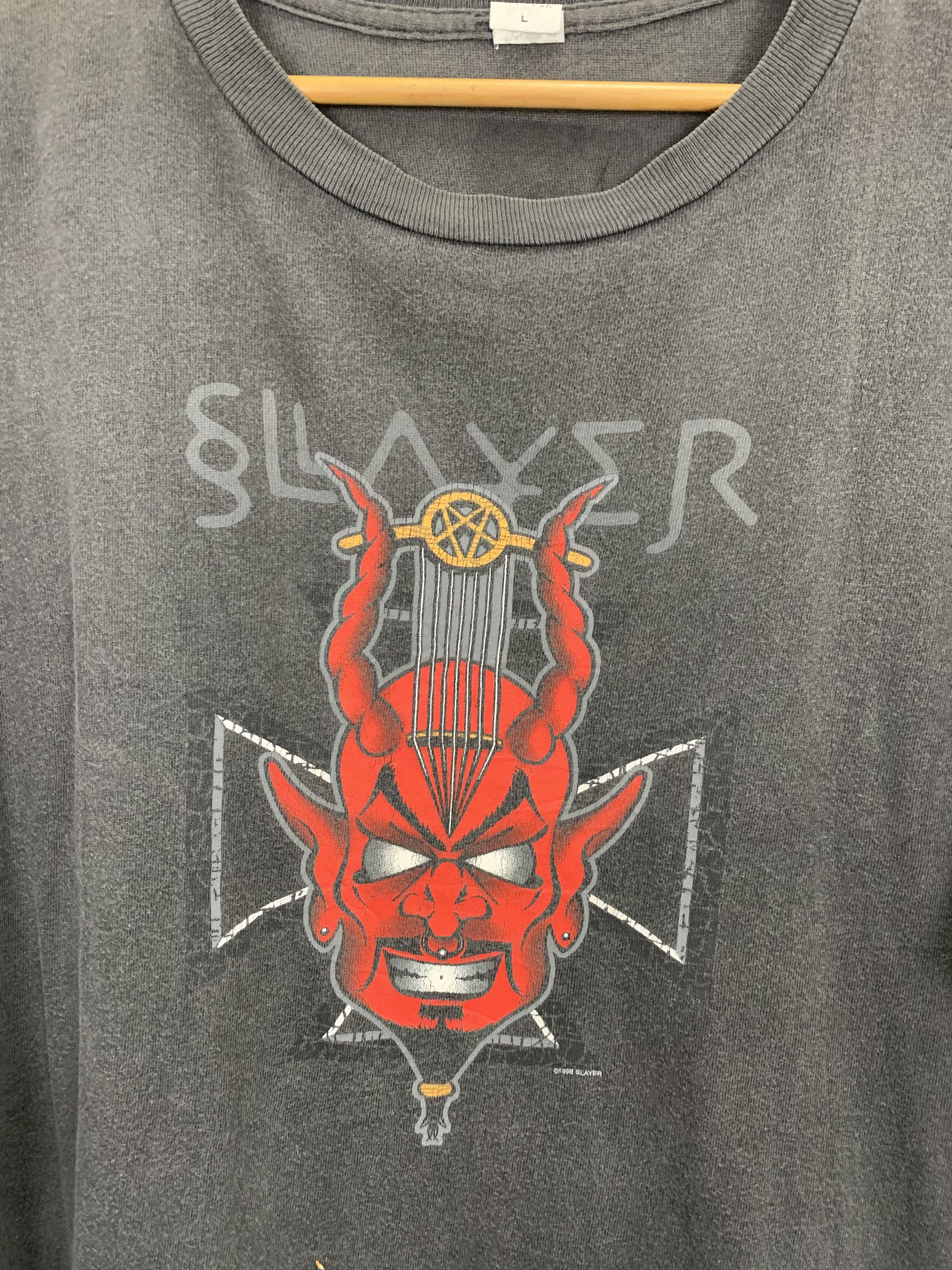 Band Tees × Slayer × Vintage Vintage 90s Slayer Band T Shirt TA0187 Size US L / EU 52-54 / 3 - 5 Thumbnail
