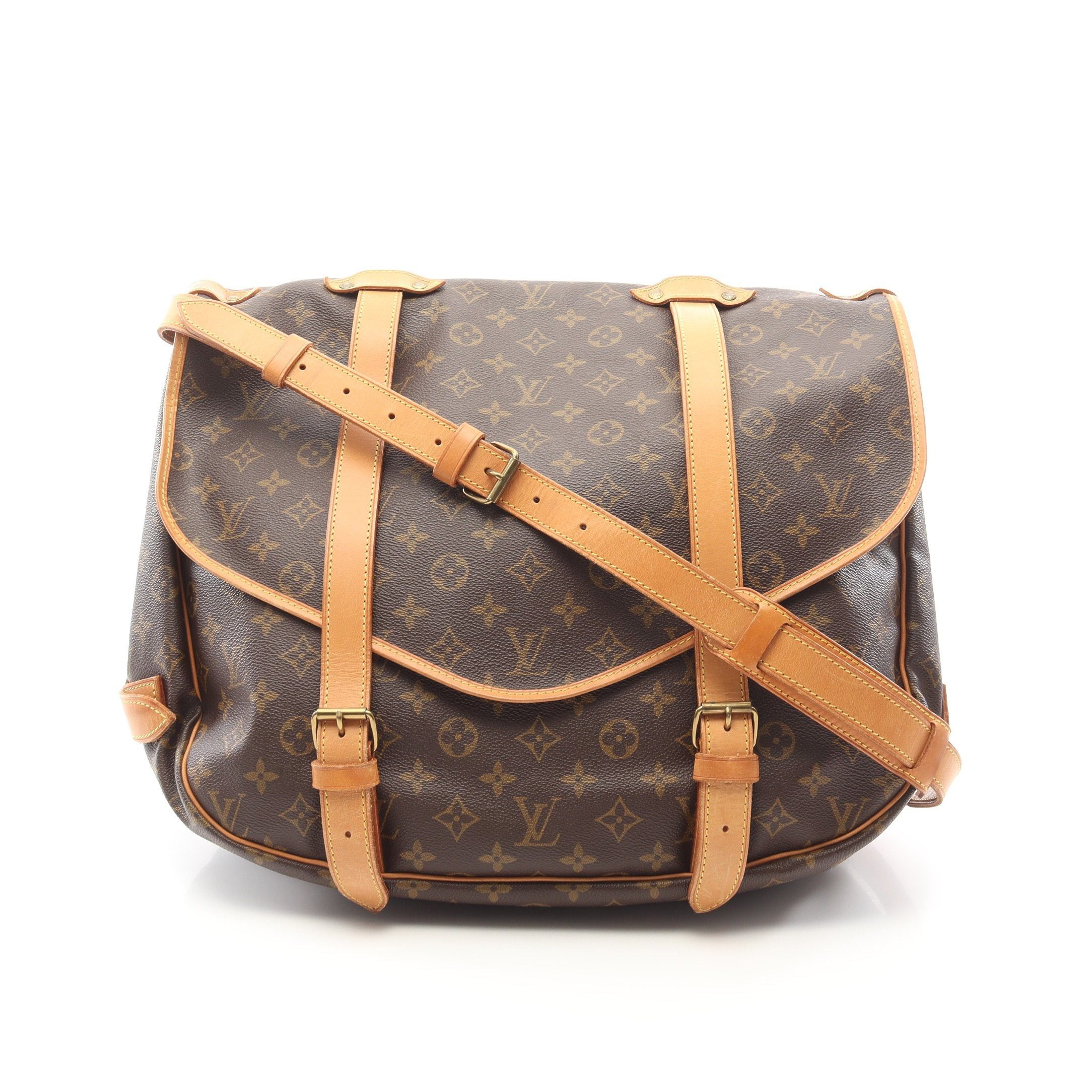 Louis Vuitton Louis Vuitton Saumur 43 Monogram Shoulder Bag Leather Brown Size ONE SIZE - 1 Thumbnail