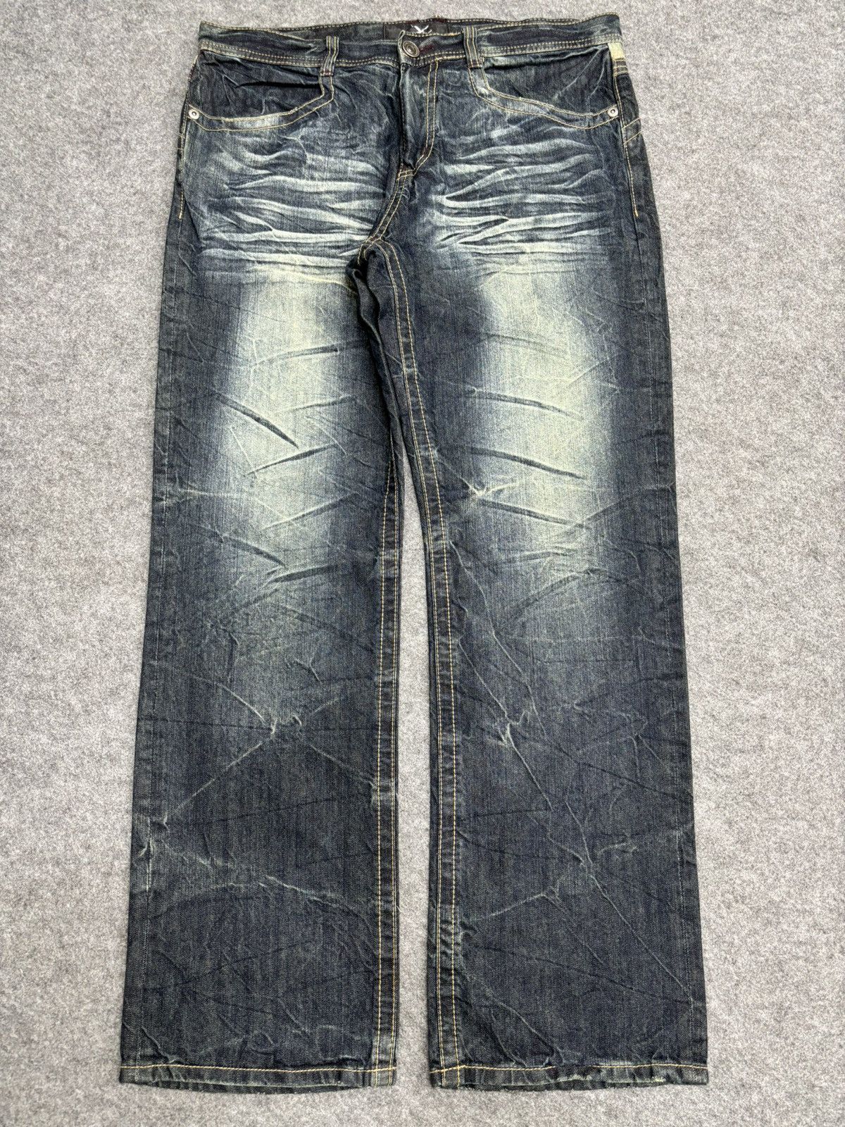 Japanese Brand 💥Insane Japan Fashion💥Daily Topics Loose Denim F512 Size US 36 / EU 52 - 21 Thumbnail