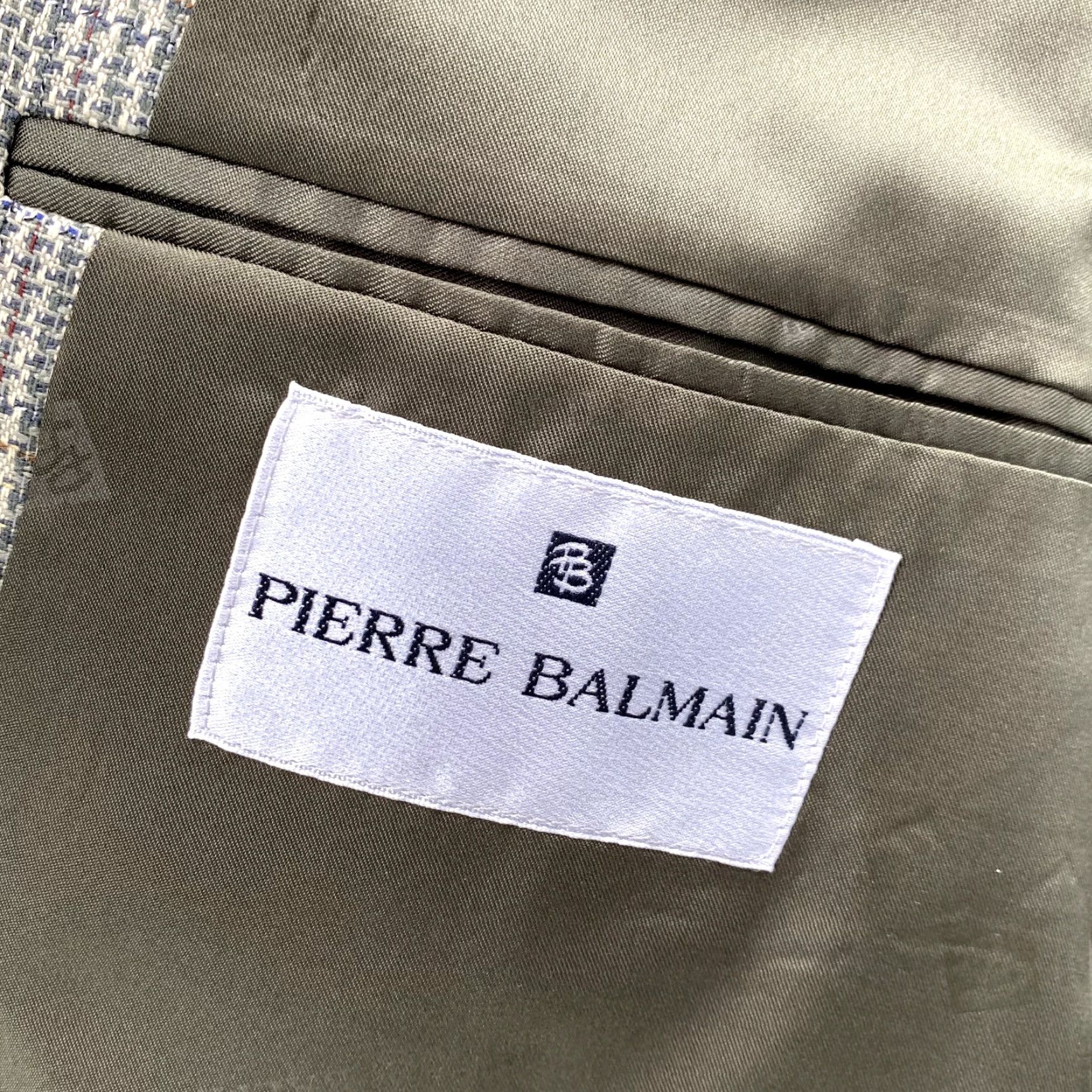 Pierre Balmain Pierre Balmain Jacket Adult 46R Beige Plaid Silk Wool Blazer Sport Coat Men’s Shirt? Size 46R - 4 Thumbnail