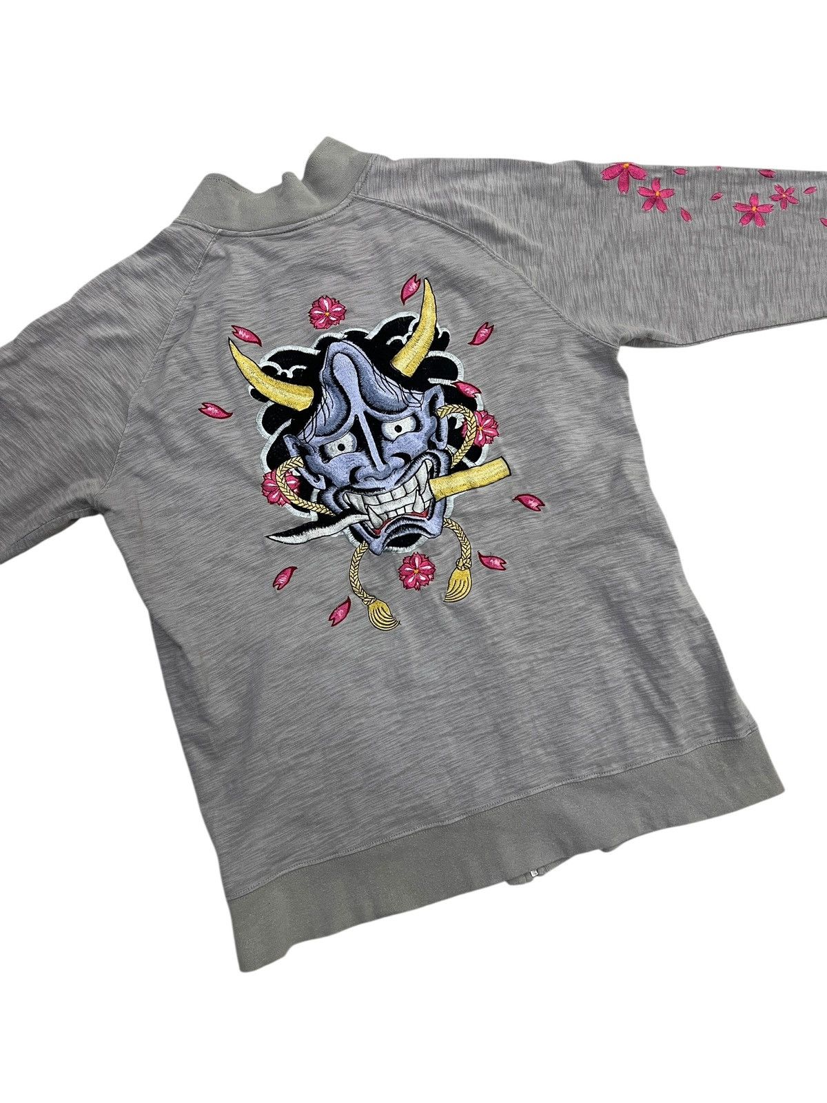 Japanese Brand 2000s Japanese Domestic 🇯🇵 Oni Hannya Embroidery Jacket Size US L / EU 52-54 / 3 - 9 Thumbnail