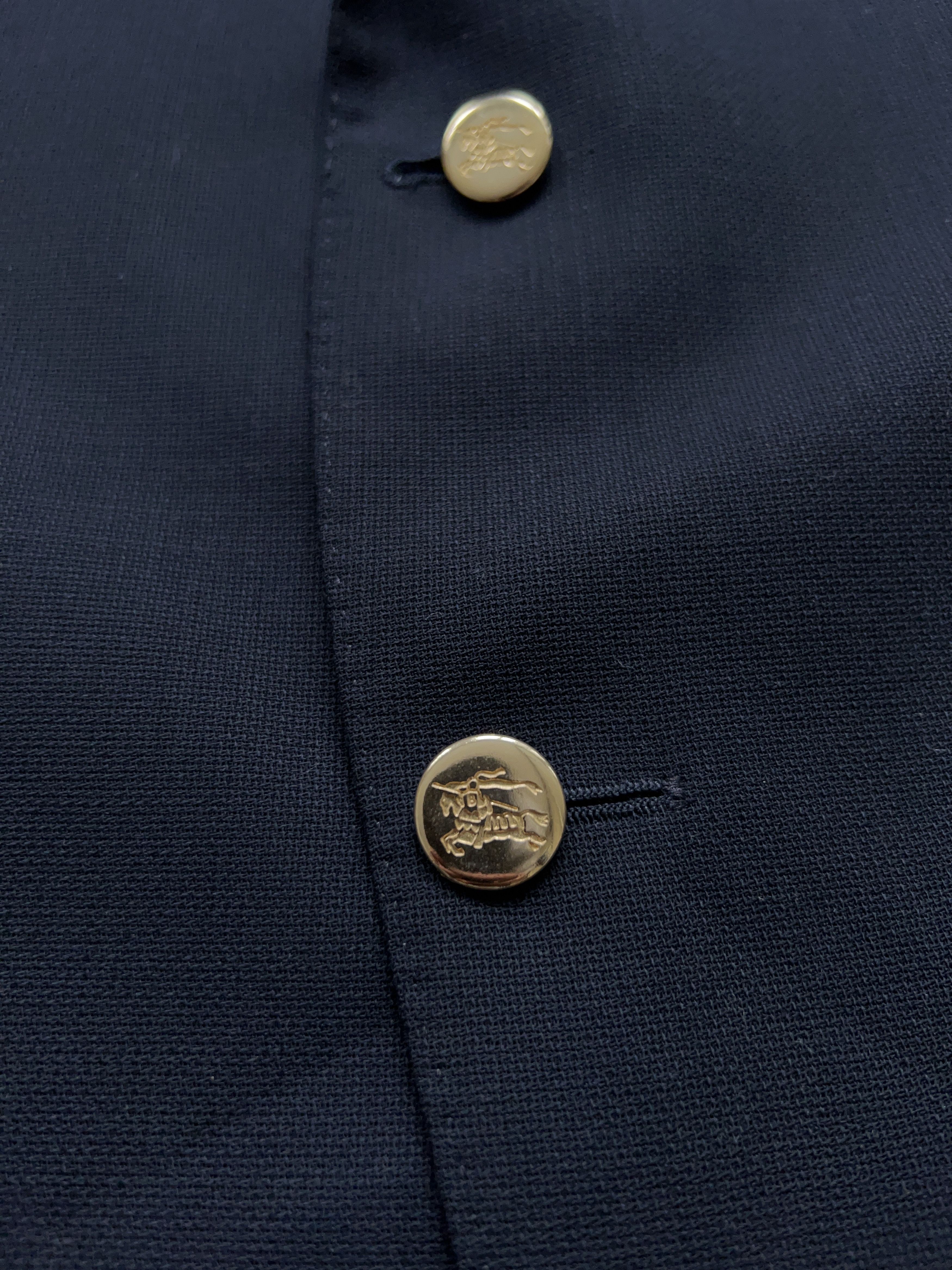 Japanese Brand × Vintage Mens London Gold Metal Buttons Lightweight Blazer Sport Coat Size 40R - 4 Thumbnail