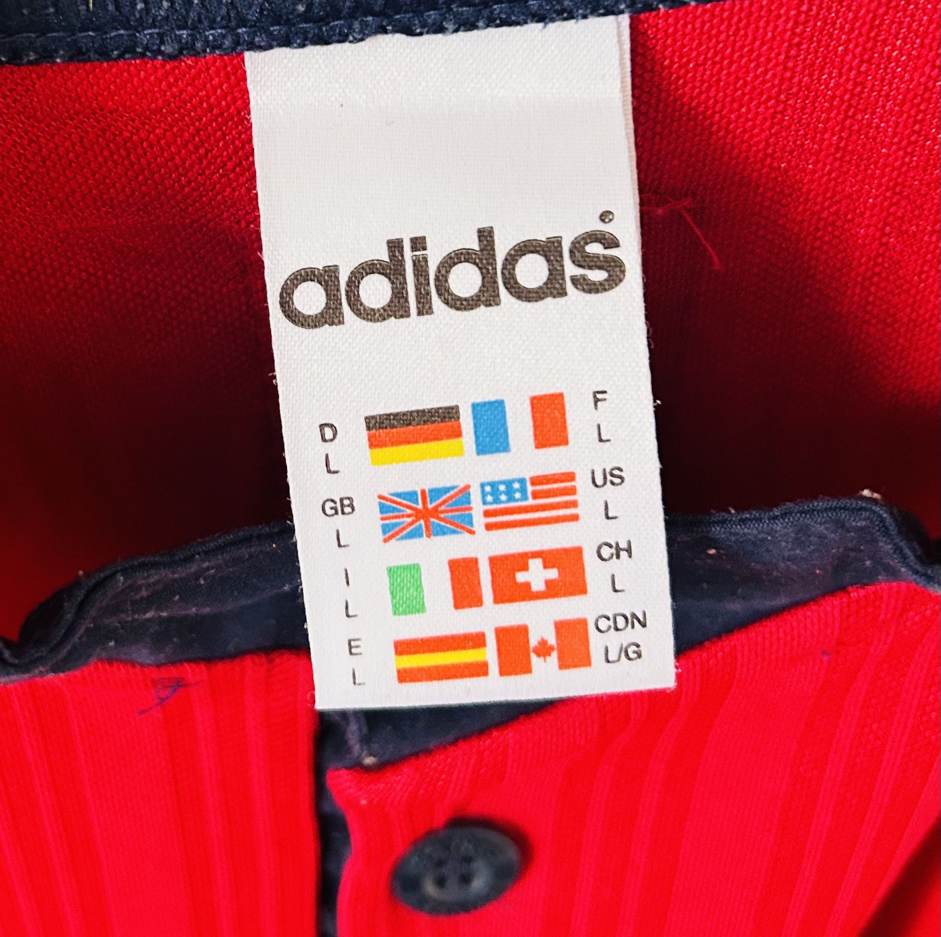 Adidas × Vintage Spain 1996 home Match issue/worn jersey Size US L / EU 52-54 / 3 - 4 Thumbnail