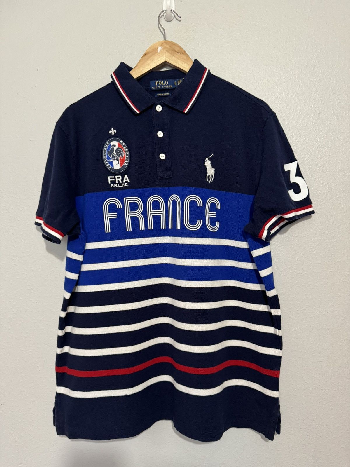 image of France Psg Polo Ralph Laurent Polo in Blue, Men's (Size XL)