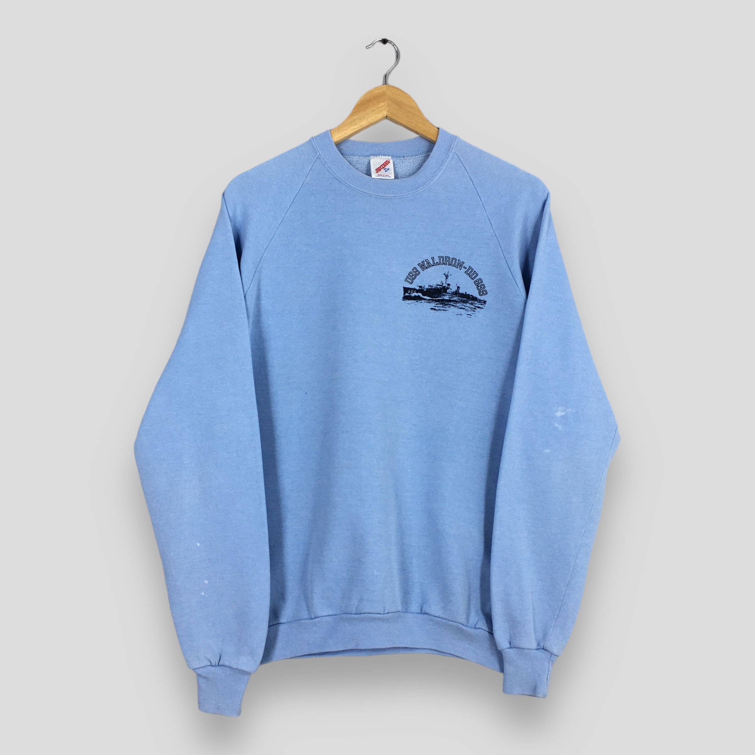 Jerzees × Vintage Vintage 90s United States Navy Blue Sweatshirt XLarge Size US XL / EU 56 / 4 - 1 Thumbnail